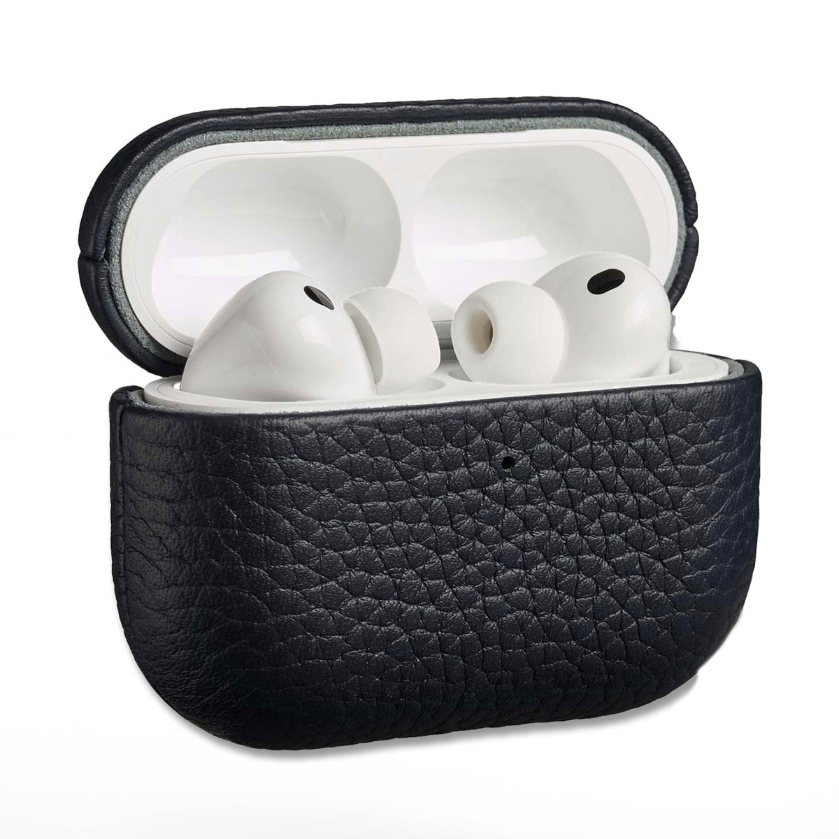 Accezz Echtleder Case für das Apple Airpods Pro 3 - Dunkelblau