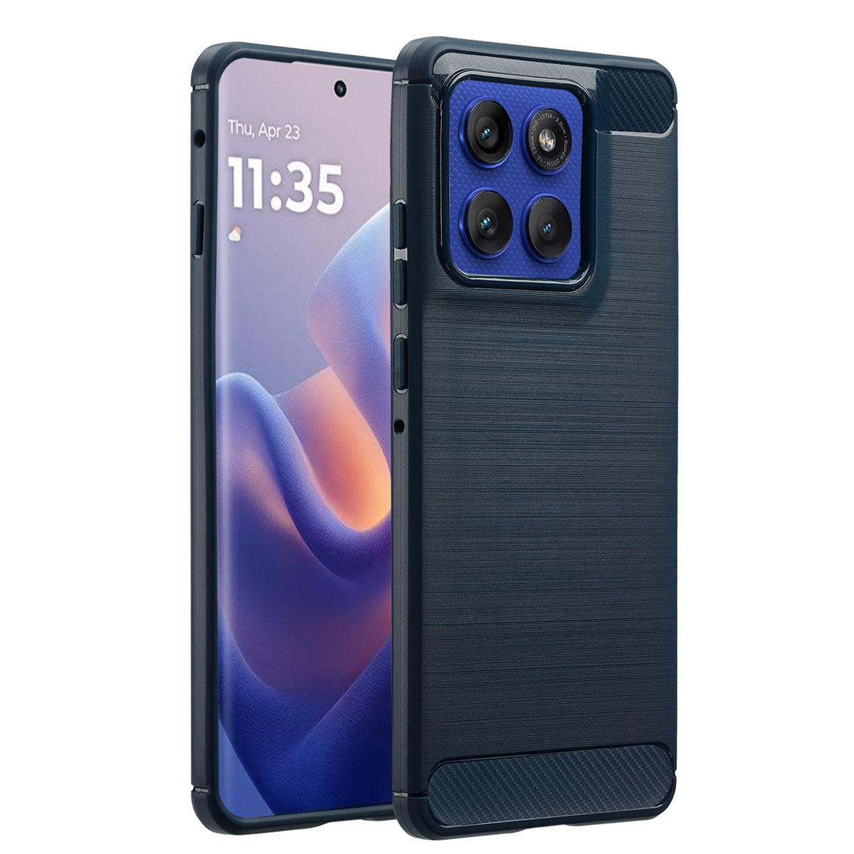imoshion Brushed Back Cover für das Motorola Edge 60 Pro - Dunkelblau