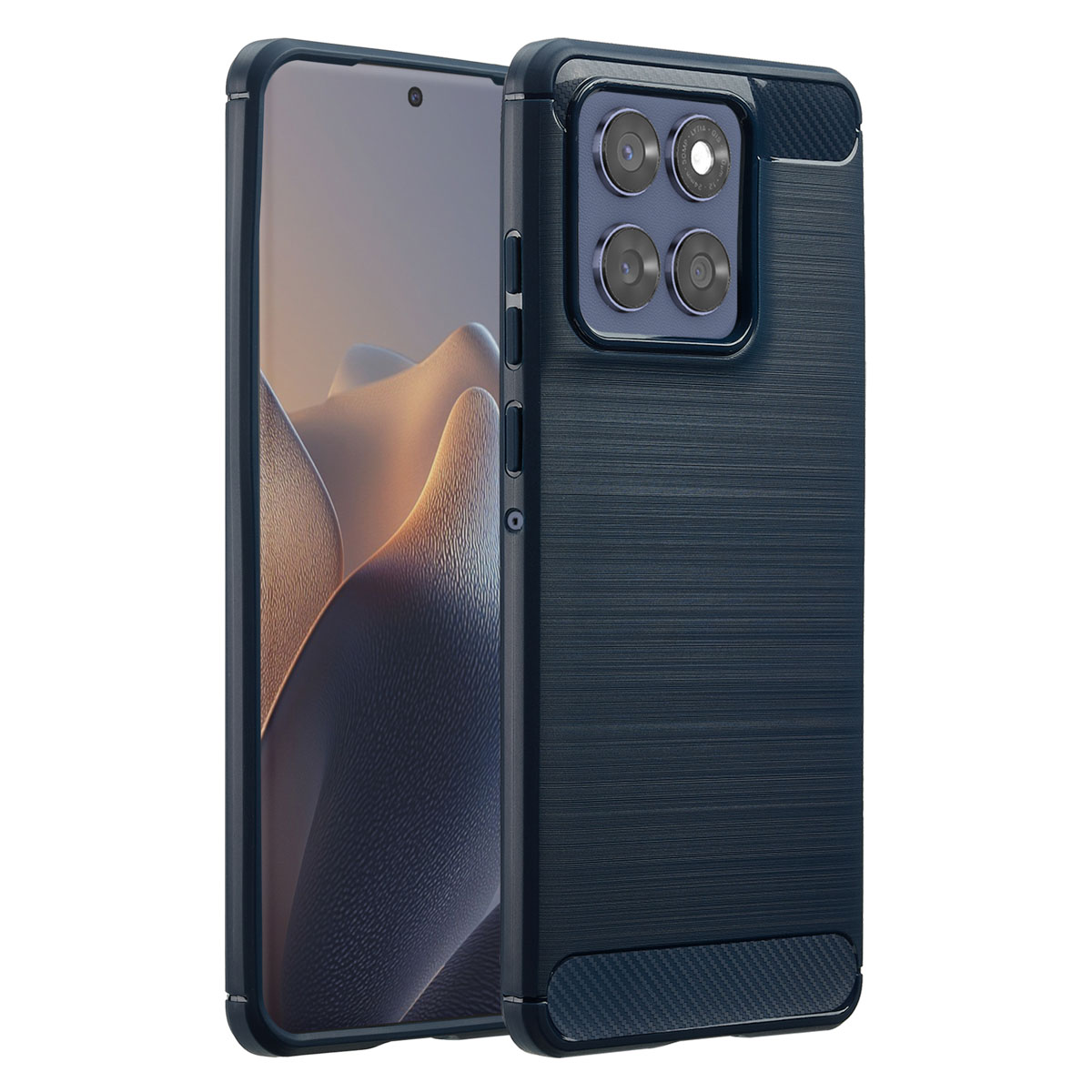 imoshion Brushed Back Cover für das Motorola Edge 60 Fusion - Dunkelblau