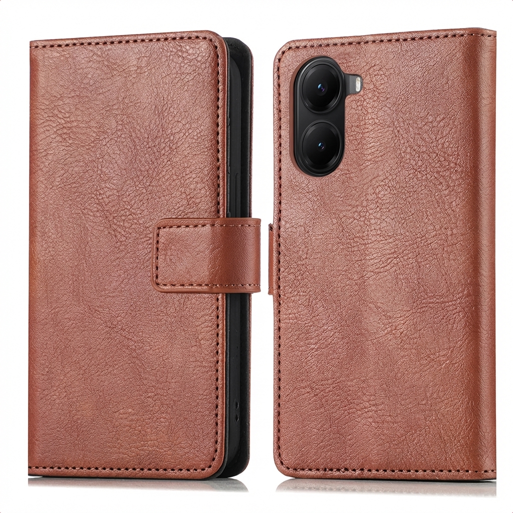 imoshion Luxuriöse Klapphülle für das Xiaomi Poco X7 Pro - Braun