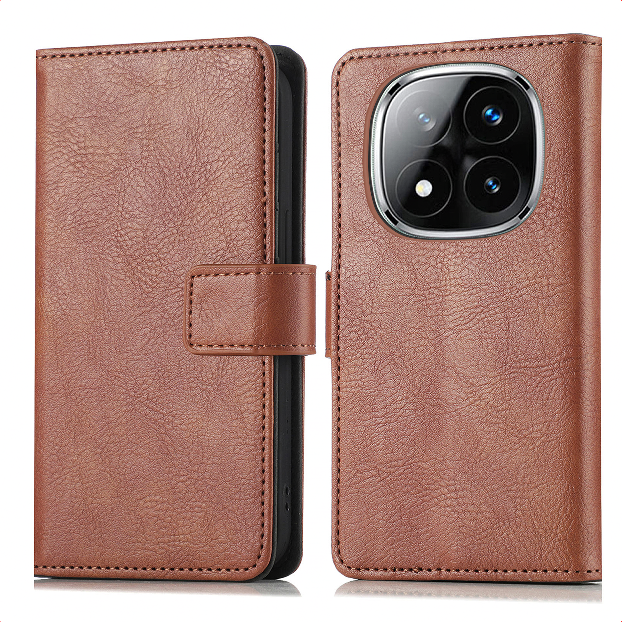 imoshion Luxuriöse Klapphülle für das Xiaomi Poco X7 - Braun