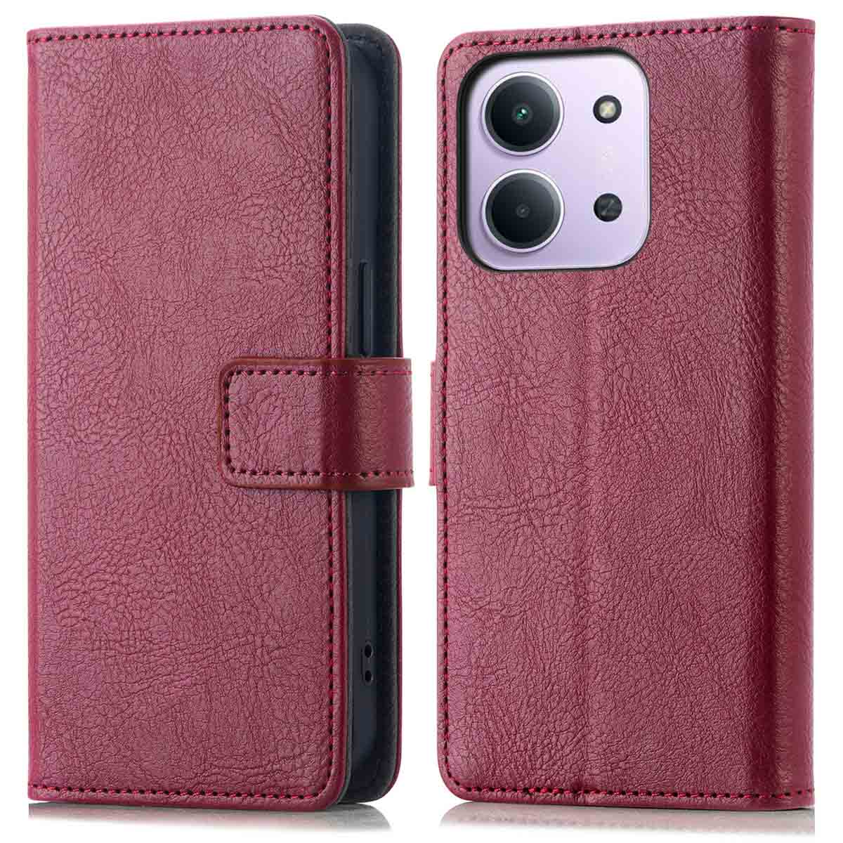 imoshion Luxuriöse Klapphülle für das Xiaomi Redmi 15C (5G) - Bordeaux