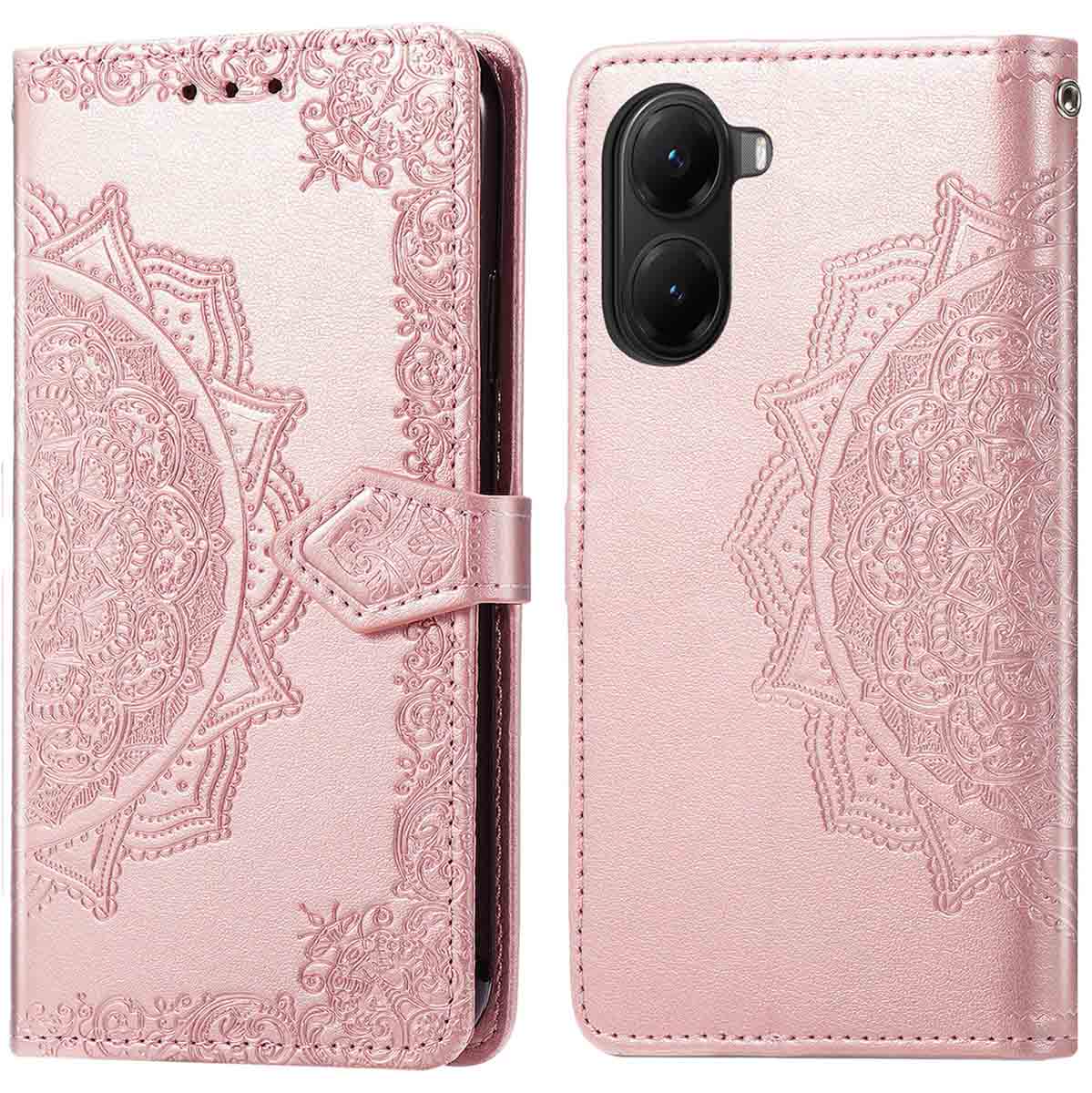 imoshion Mandala Klapphülle für das Xiaomi Poco X7 Pro - Rosé gold