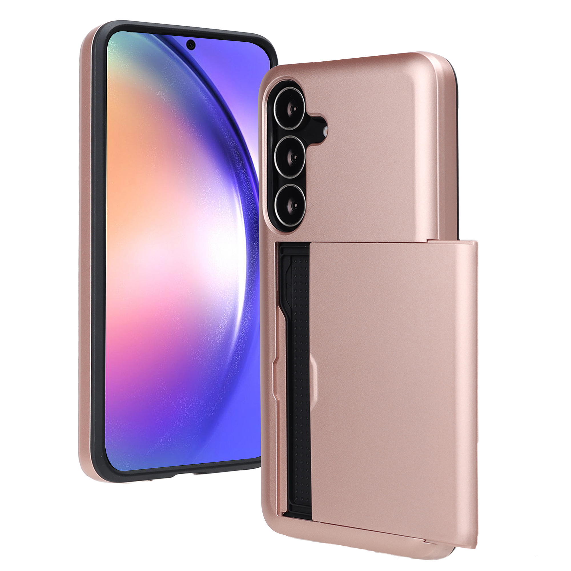 imoshion Backcover mit Kartenfach für das Samsung Galaxy S25 FE - Rosé gold