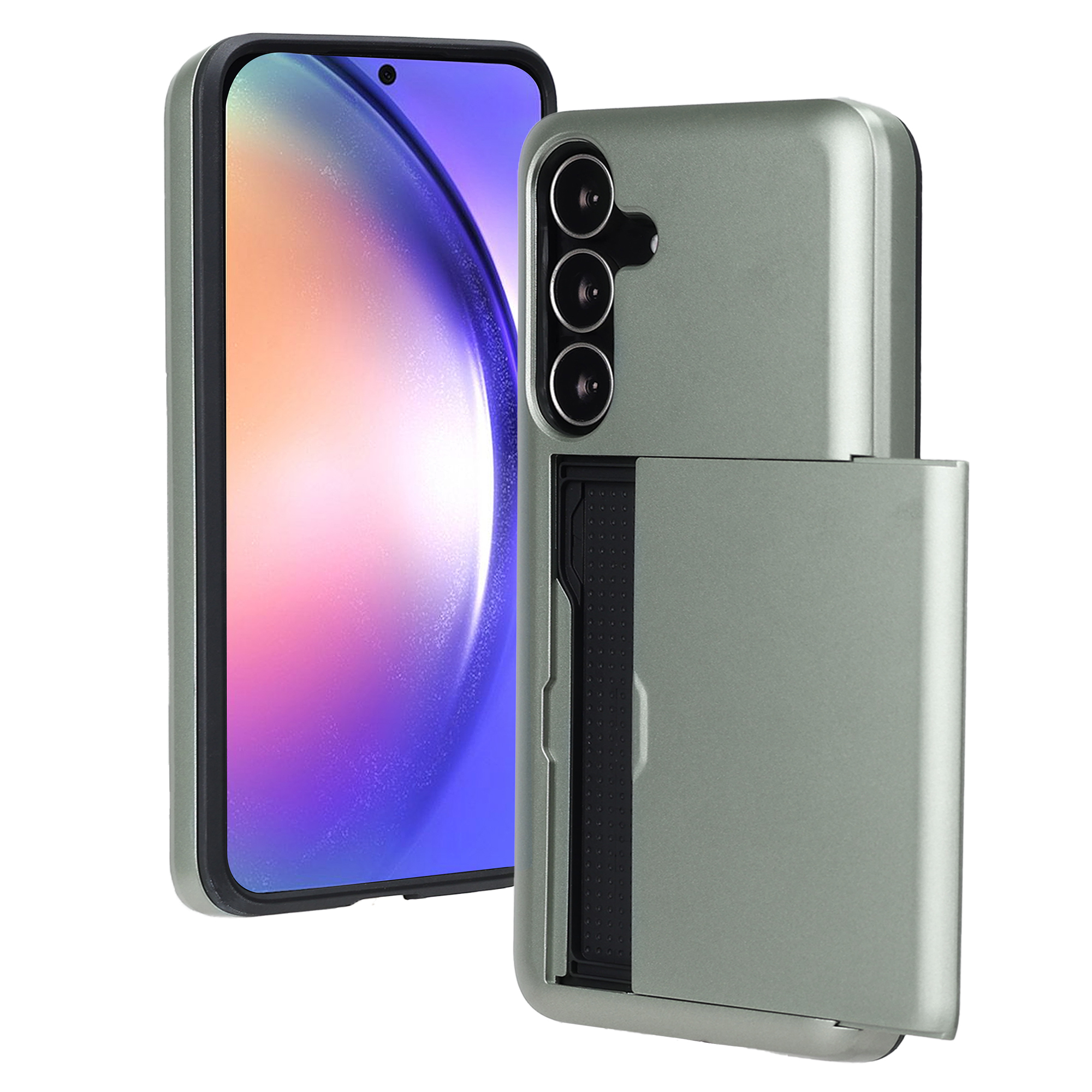 imoshion Backcover mit Kartenfach für das Samsung Galaxy S25 FE - Grün