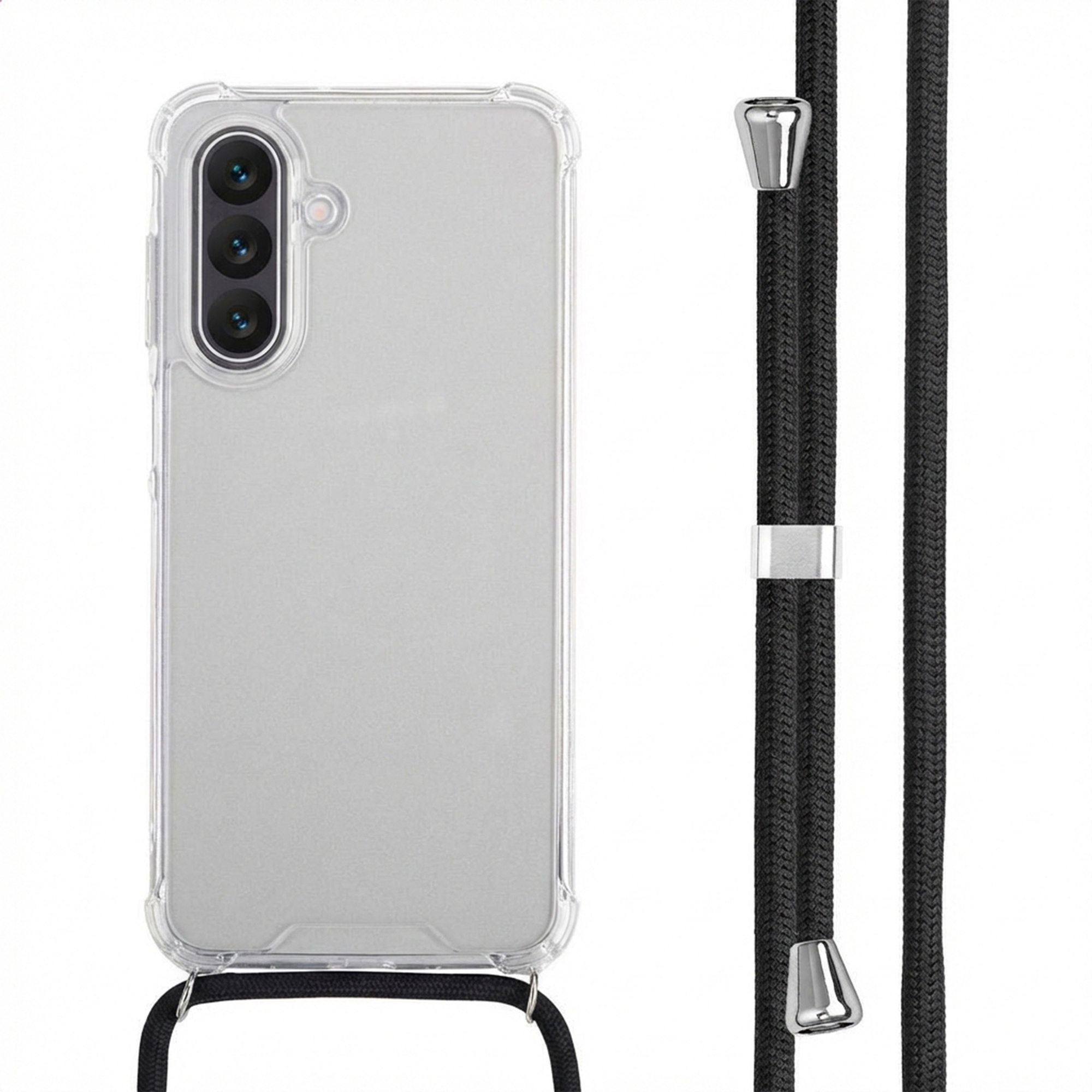 imoshion Transparentes Backcover mit Band für das Samsung Galaxy A17 (5G) / (4G) - Schwarz