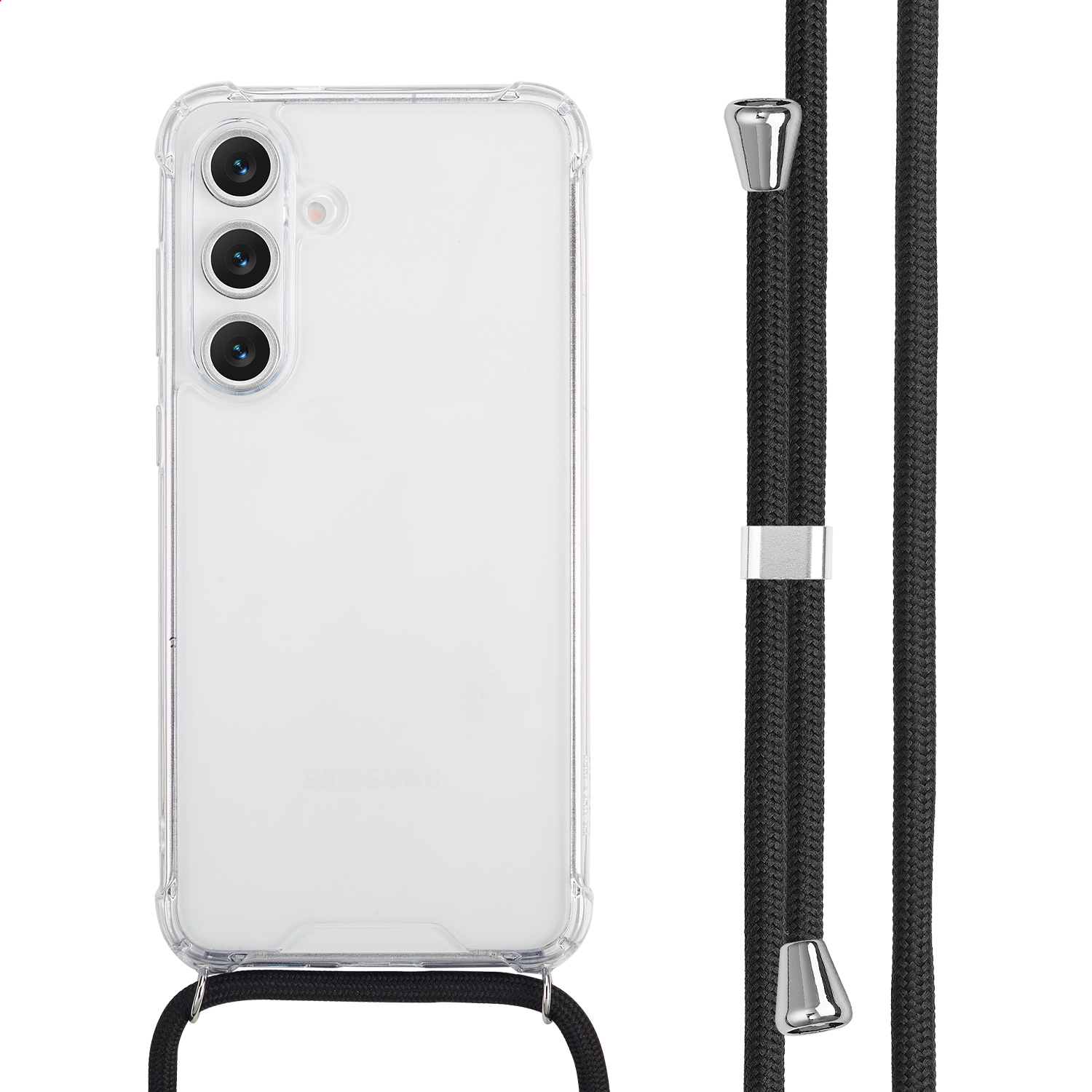 imoshion Transparentes Backcover mit Band für das Samsung Galaxy S25 FE - Schwarz