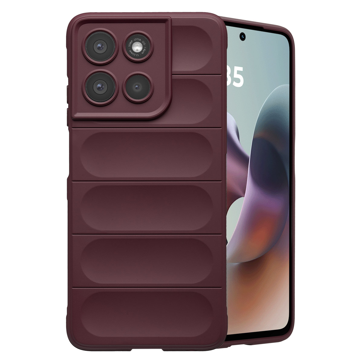 imoshion EasyGrip Backcover für das Motorola Moto G56 - Aubergine