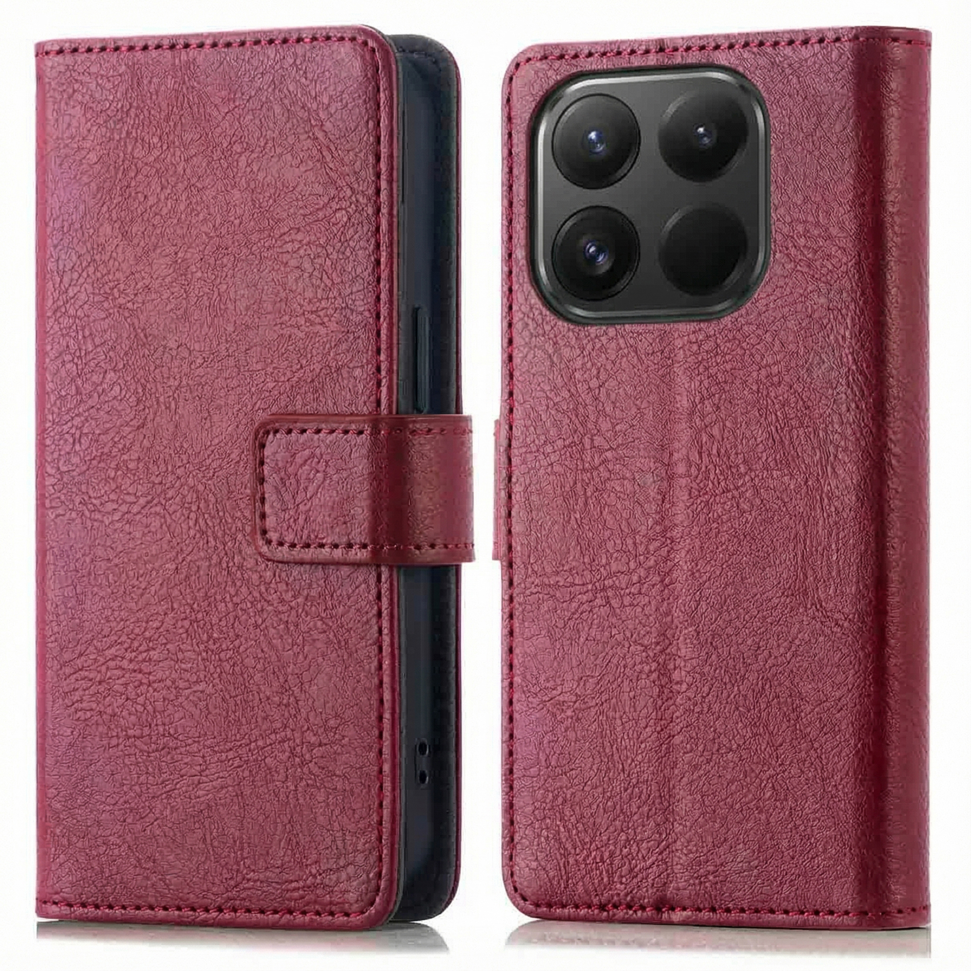 imoshion Luxuriöse Klapphülle für das Xiaomi 15T Pro - Bordeaux