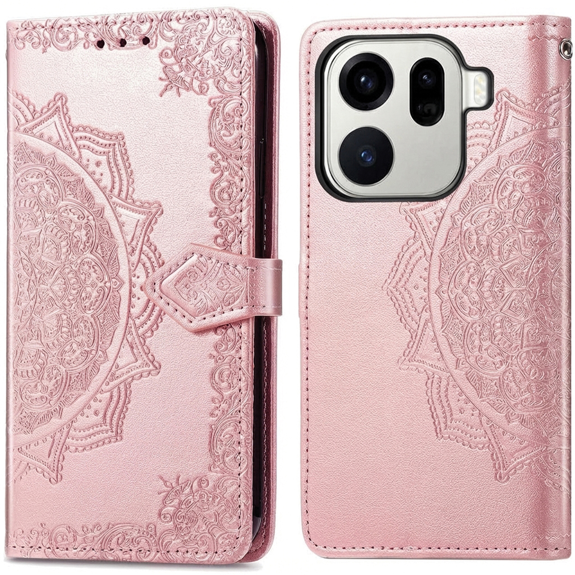 imoshion Mandala Klapphülle für das Oppo Find X9 Pro - Rosé gold