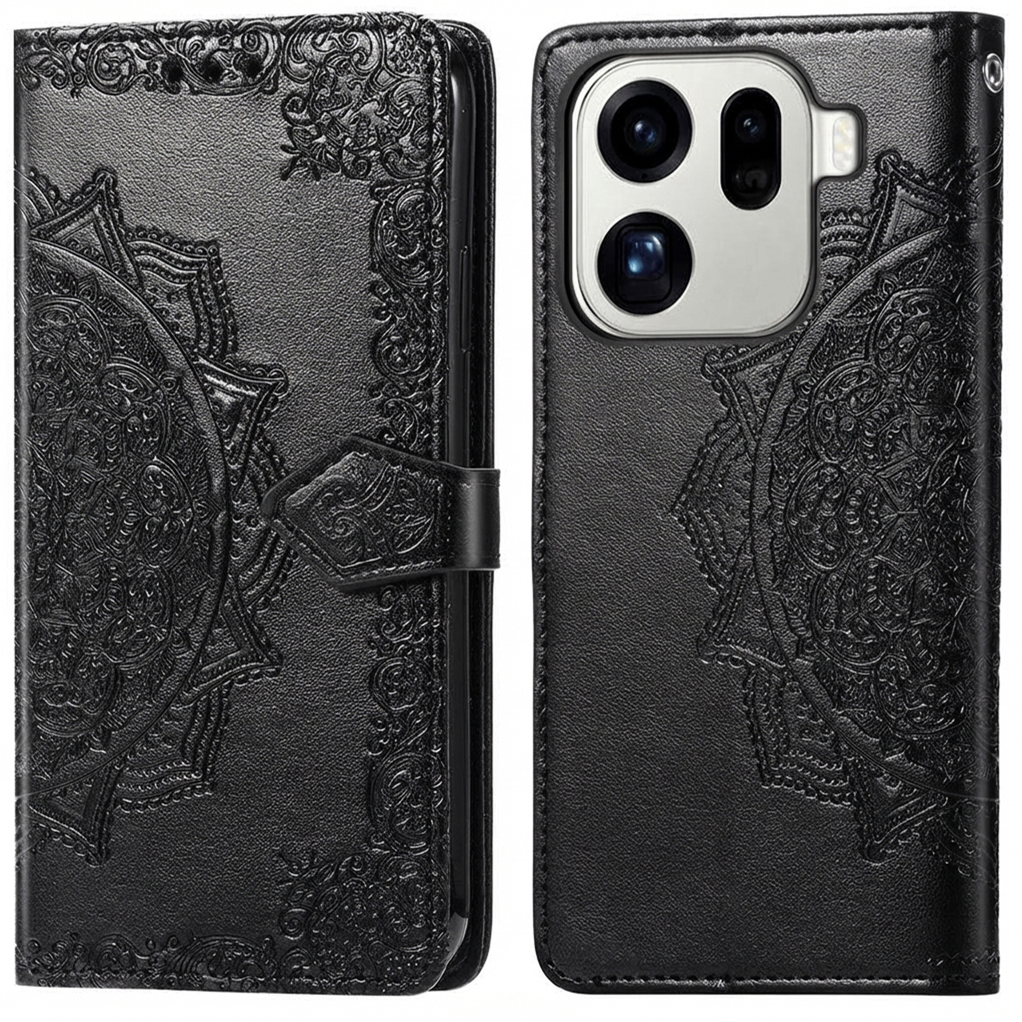 imoshion Mandala Klapphülle für das Oppo Find X9 Pro - Schwarz