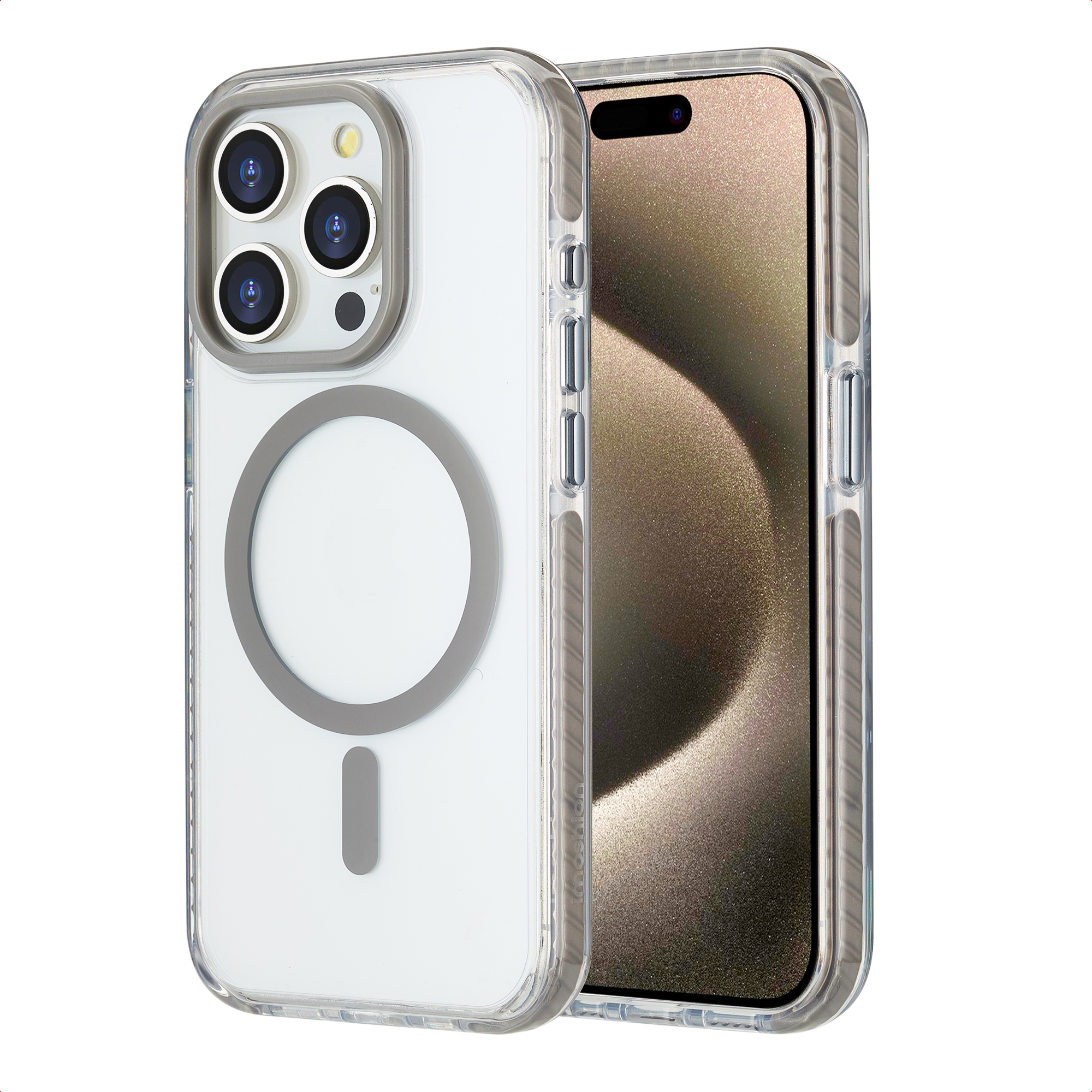 imoshion Combat MagSafe Hülle für das Apple iPhone 15 Pro - Grau