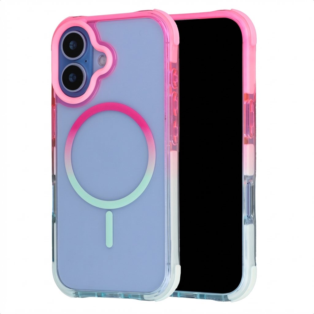 Selencia Gradient MagSafe Back Cover für das Apple iPhone 17 - Rosa / Blau
