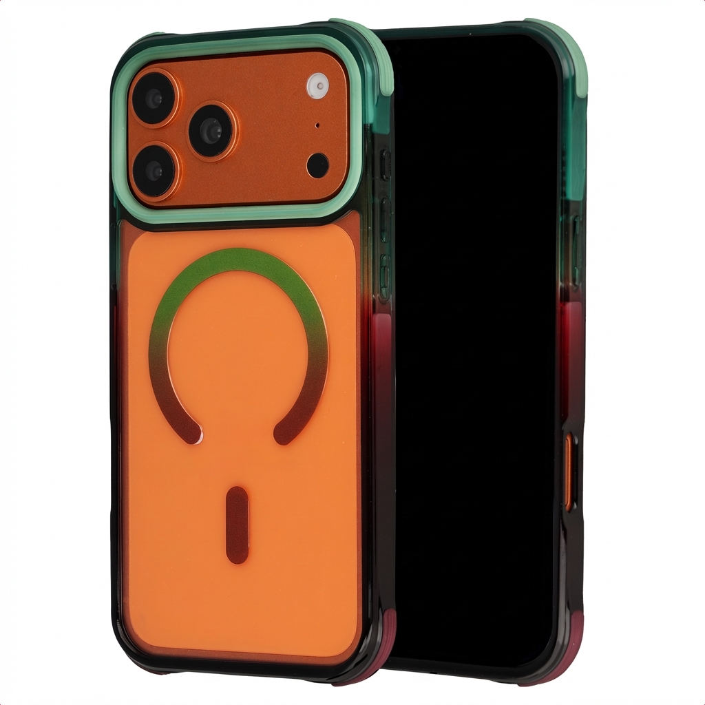 Selencia Gradient MagSafe Back Cover für das Apple iPhone 17 Pro - Grün / Braun