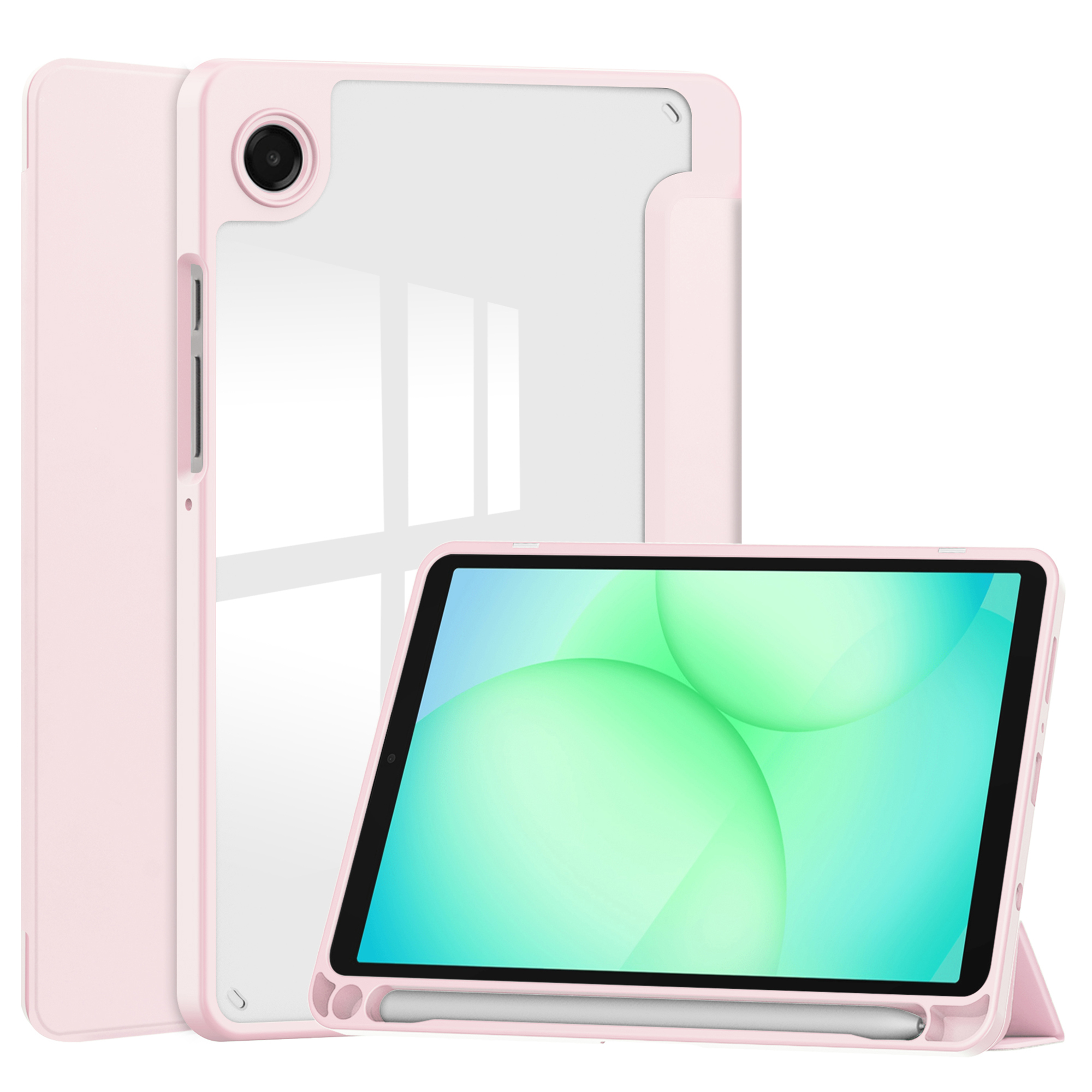 imoshion Trifold Hardcase Klapphülle für das Samsung Galaxy Tab A11 / A9 8.7 Zoll - Rosa