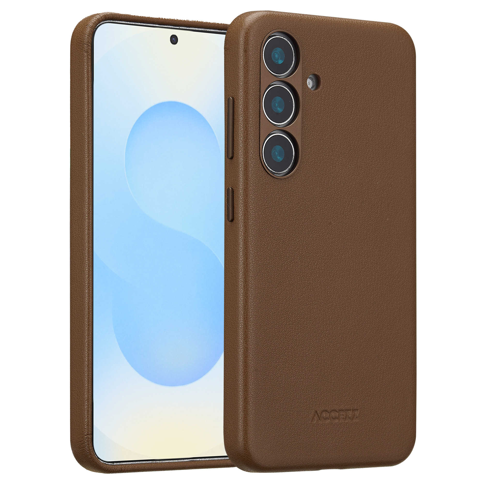 Accezz MagSafe Leather Backcover für das Samsung Galaxy S25 - Kaffeebraun