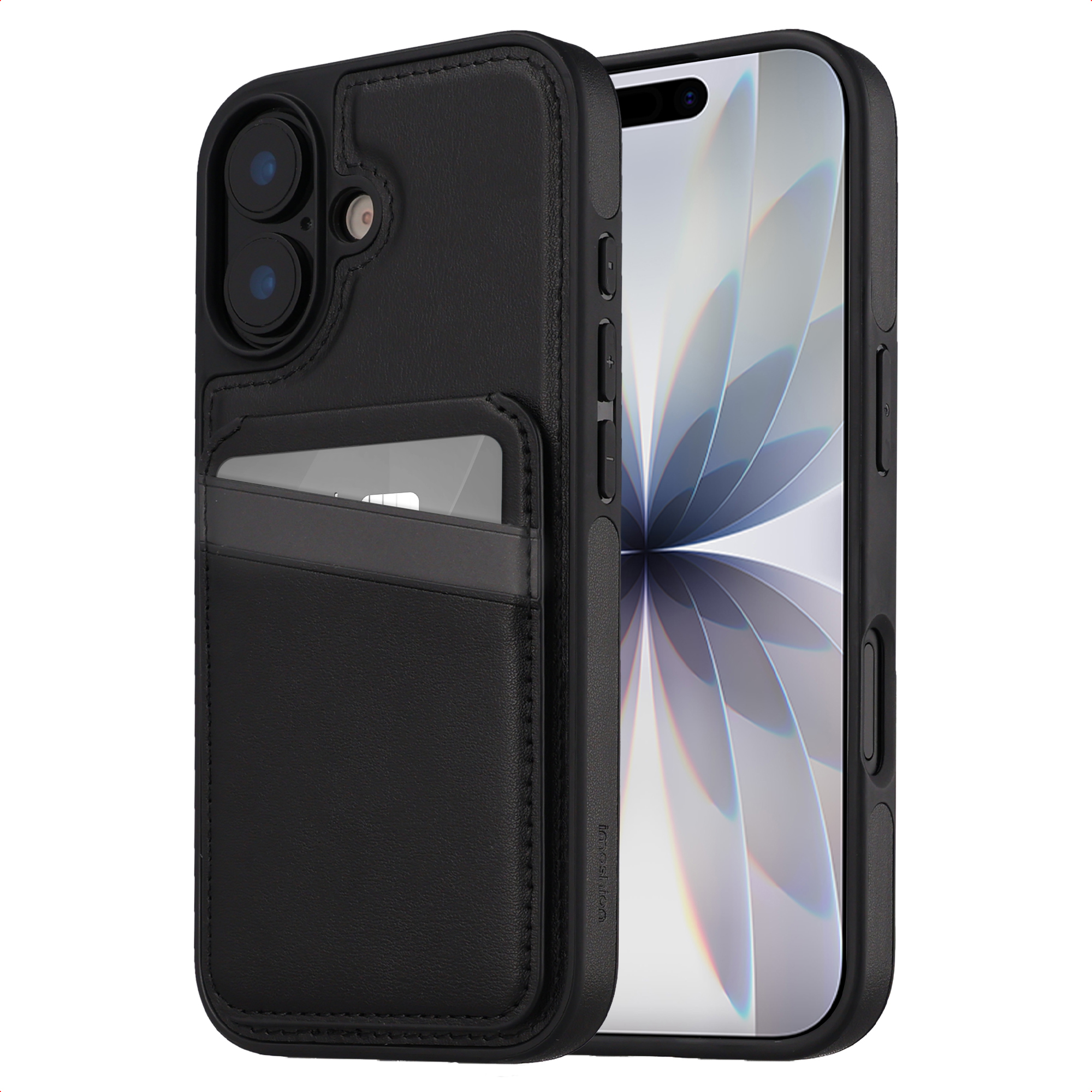imoshion Backcover mit Kartenfach und Ständer für das Apple iPhone 17 - Schwarz