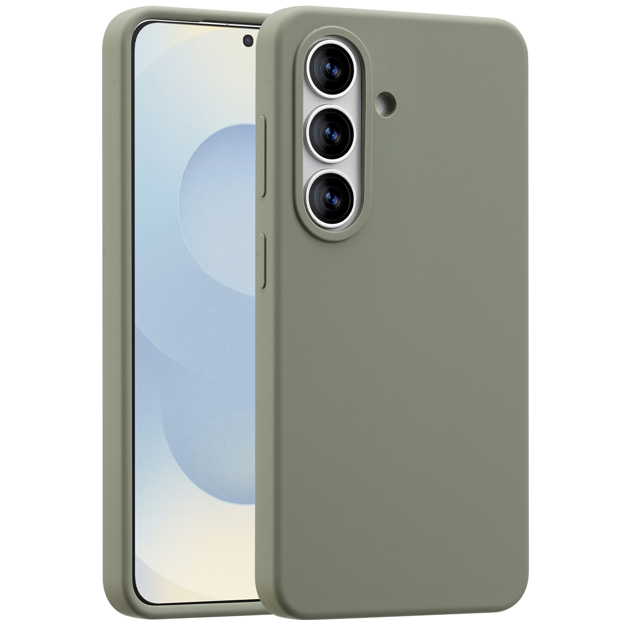Accezz Liquid Silikoncase mit MagSafe für das Samsung Galaxy S26 - Cooper Green