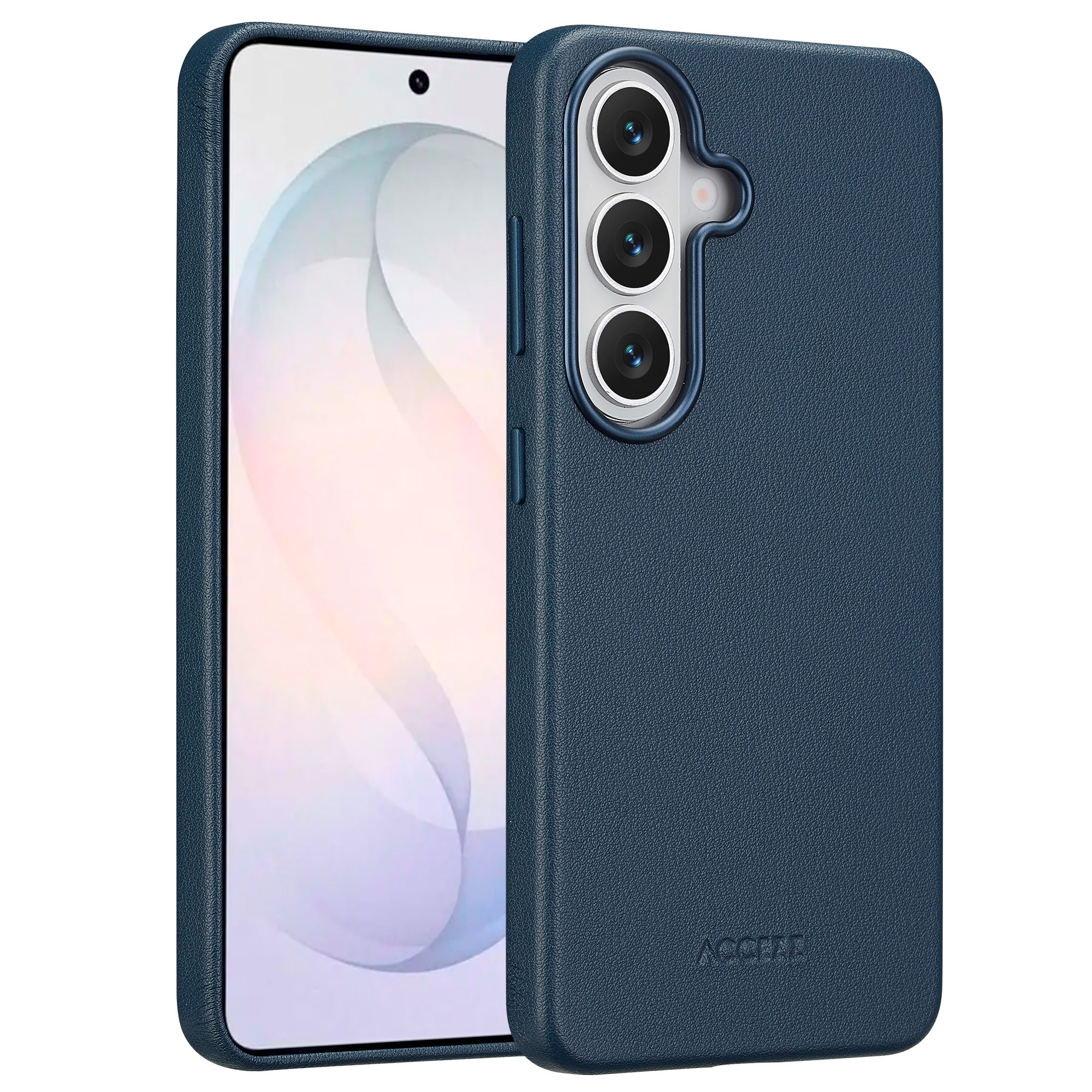 Accezz MagSafe Leather Backcover für das Samsung Galaxy S26 - Nightfall Blue
