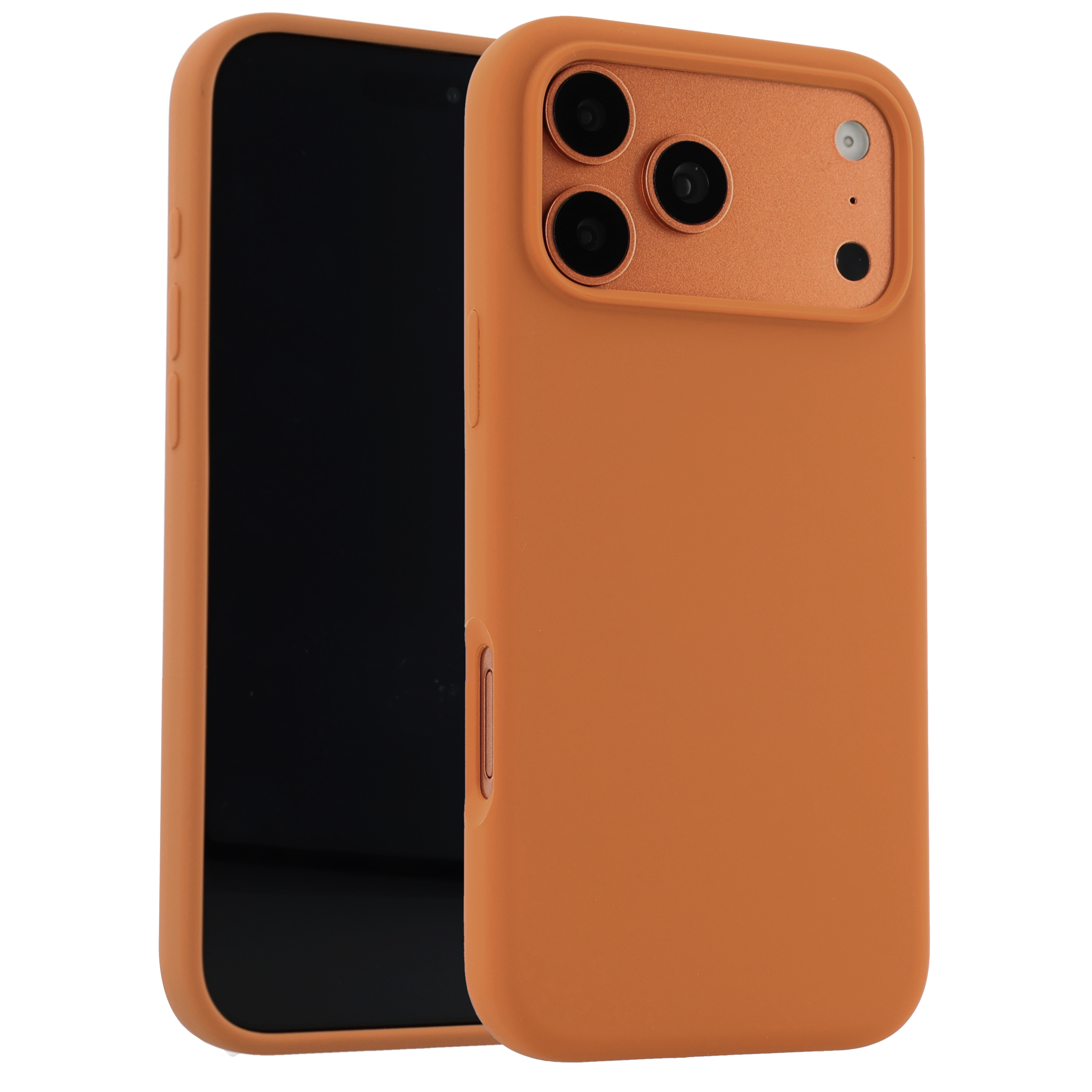 Accezz Liquid Silikoncase mit MagSafe für das Apple iPhone 17 Pro - Orange