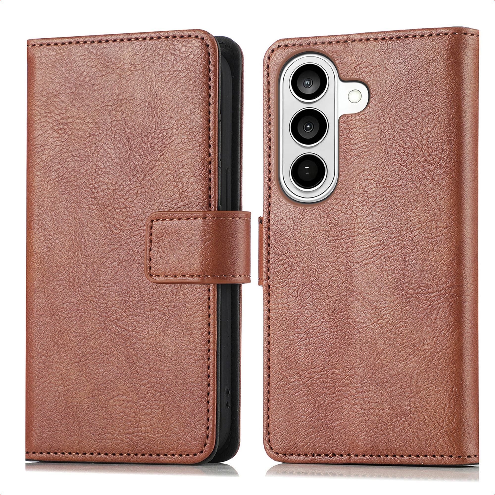 imoshion Luxuriöse Klapphülle für das Samsung Galaxy S26 Plus - Braun