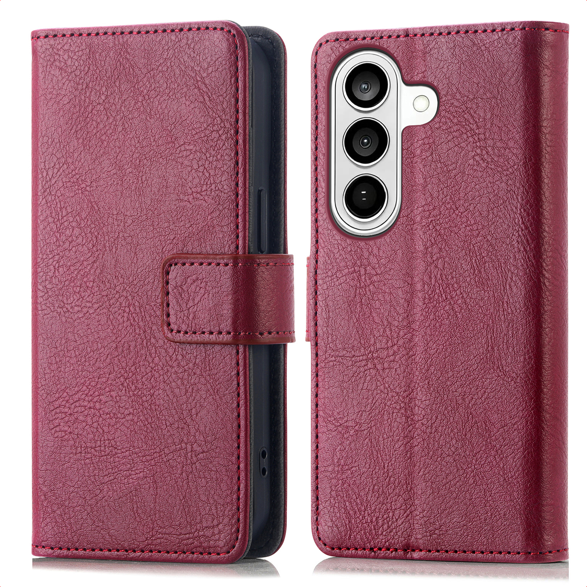 imoshion Luxuriöse Klapphülle für das Samsung Galaxy S26 Plus - Bordeaux