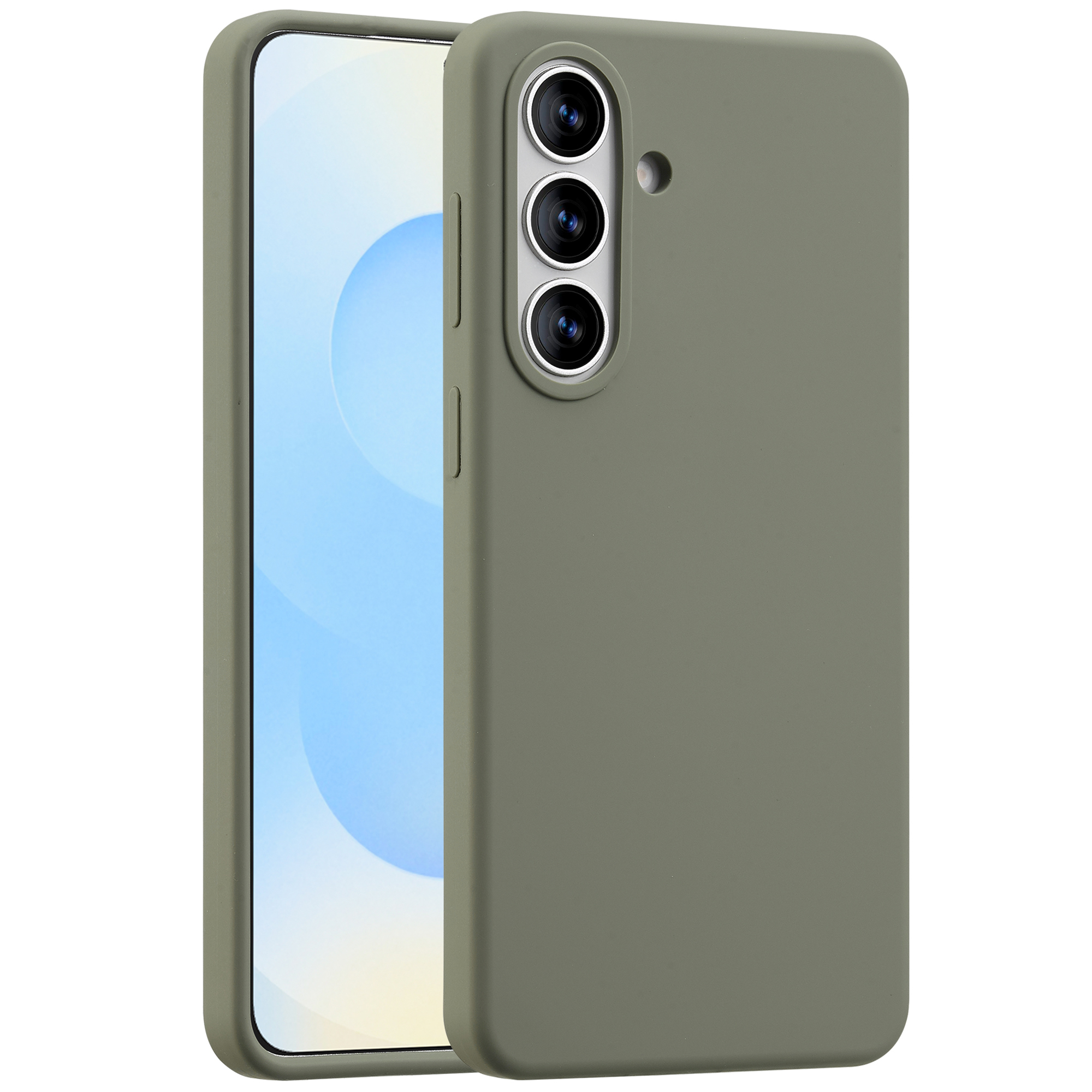 Accezz Liquid Silikoncase mit MagSafe für das Samsung Galaxy S26 Plus - Cooper Green