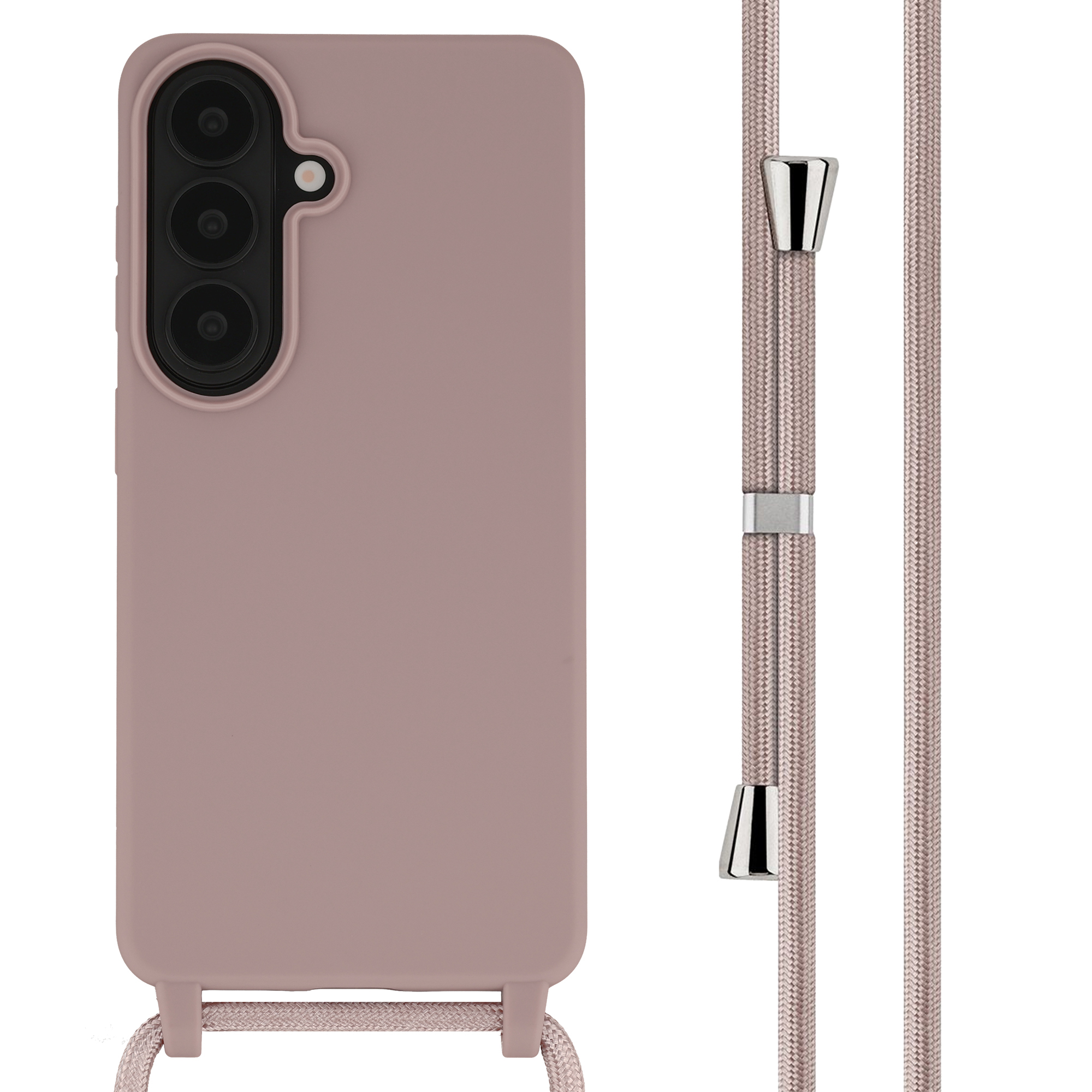 imoshion SilikonHülle mit Band für das Samsung Galaxy S26 Plus - Sand Pink