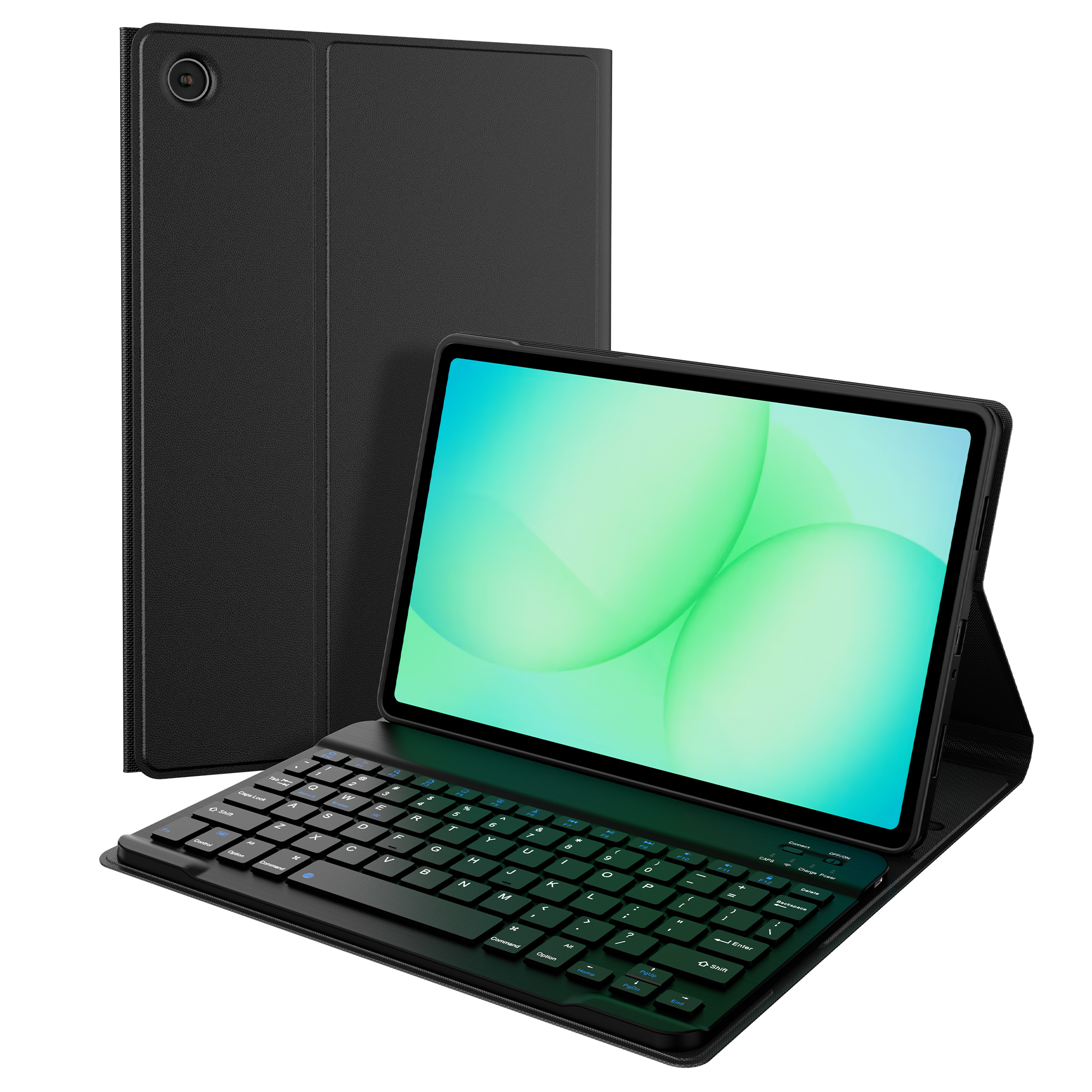 Accezz Bluetooth Keyboard Klapphülle für das Samsung Galaxy Tab A11 Plus - QWERTZ / DE - Schwarz