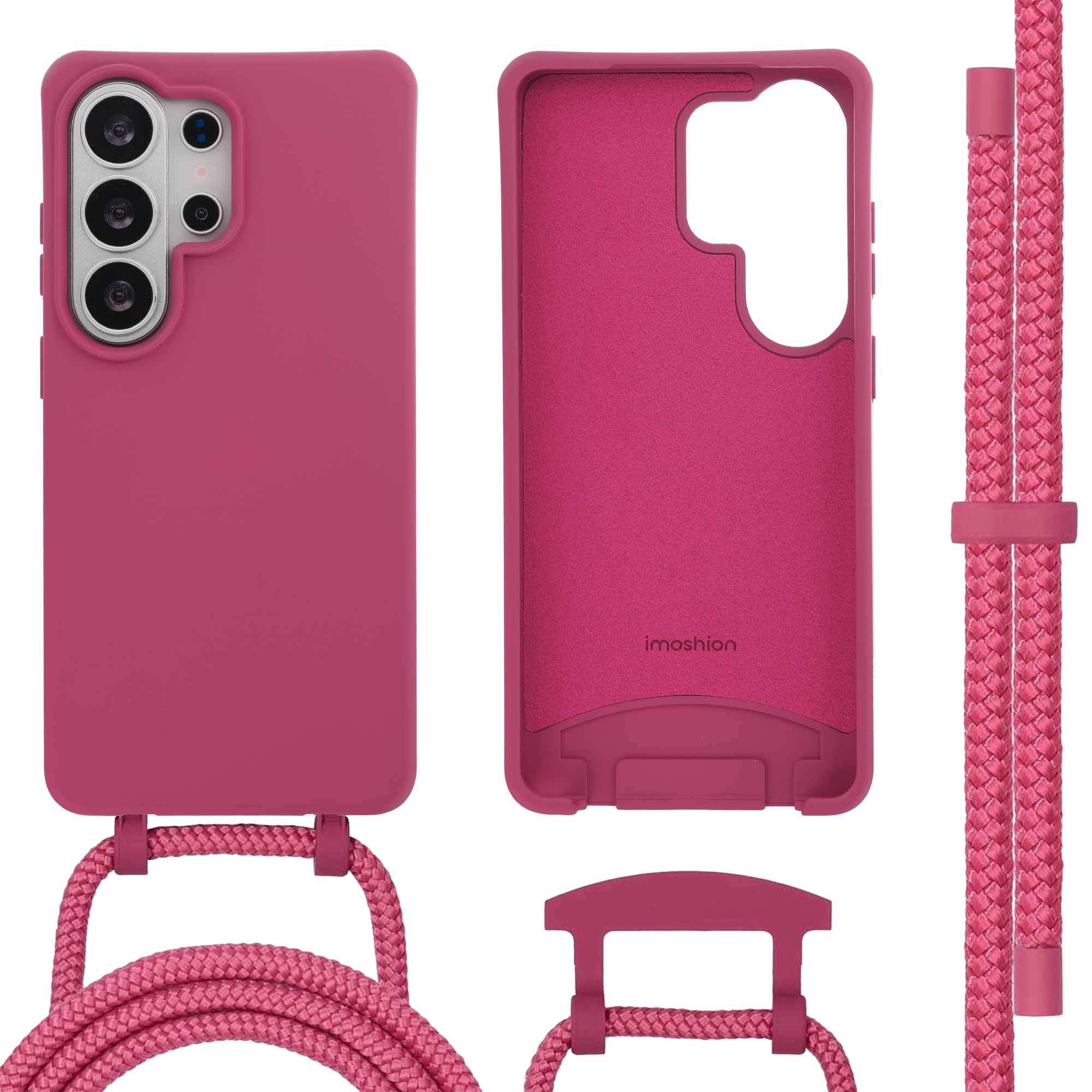 imoshion Color Backcover mit abnehmbarem Handykette und MagSafe für das Samsung Galaxy S26 Ultra - Raspberry