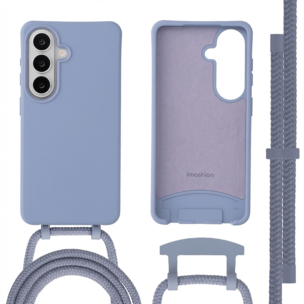 imoshion Color Backcover mit abnehmbarem Handykette und MagSafe für das Samsung Galaxy S26 - Ash Blue