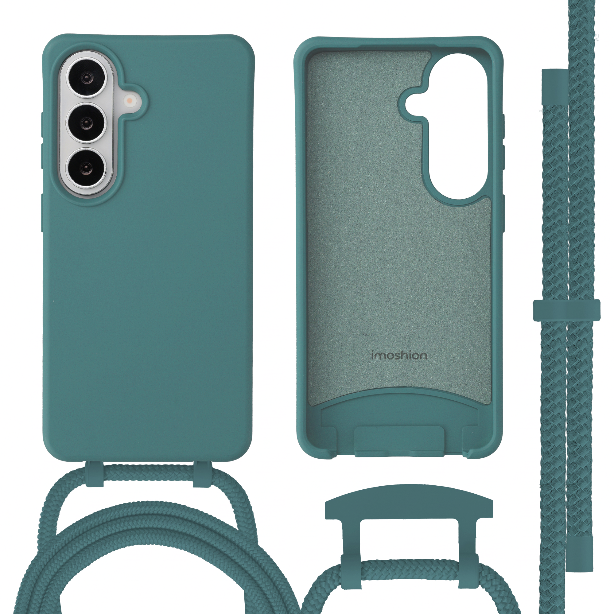 imoshion Color Backcover mit abnehmbarem Handykette und MagSafe für das Samsung Galaxy S26 - Dark Green