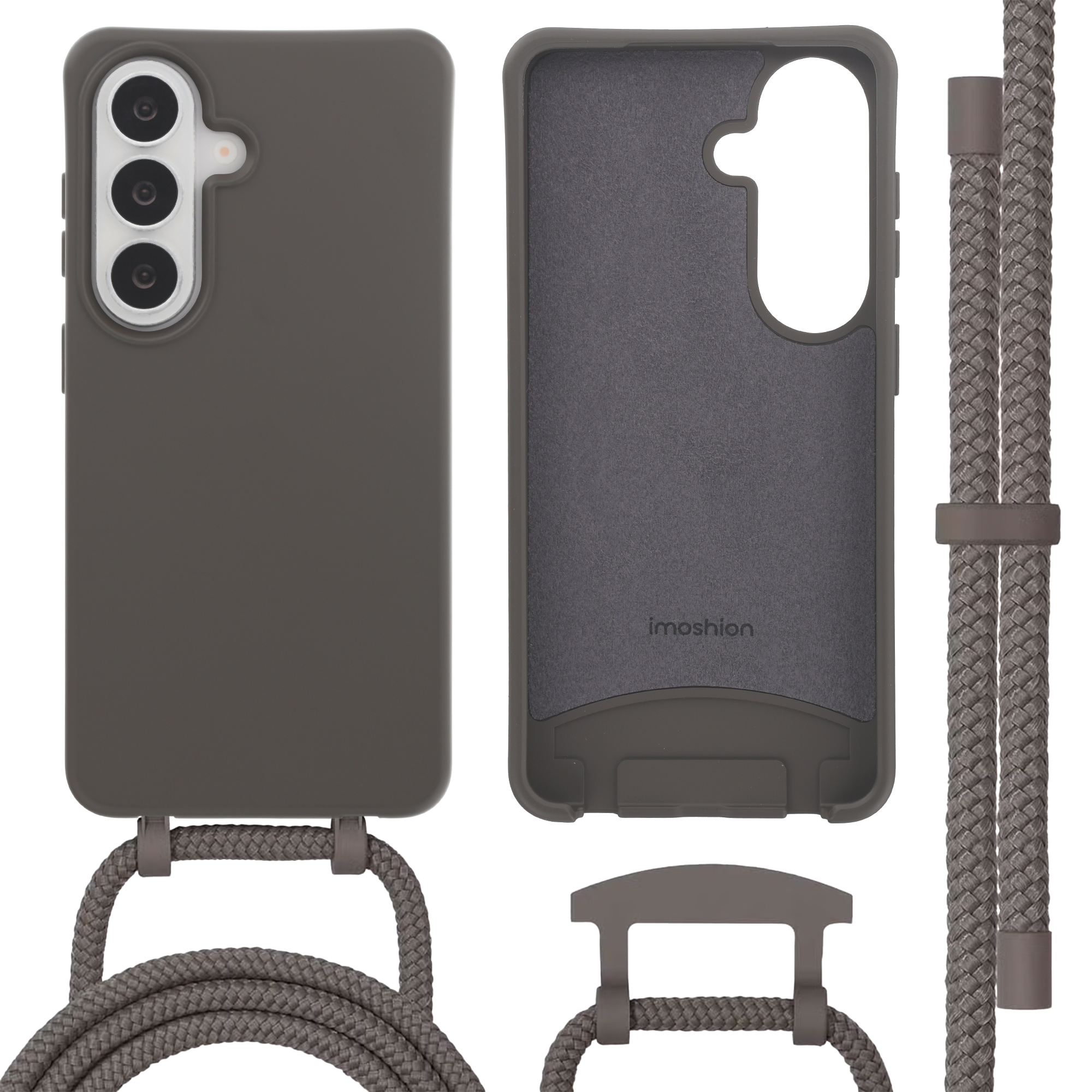 imoshion Color Backcover mit abnehmbarem Handykette und MagSafe für das Samsung Galaxy S26 - Black Coffee
