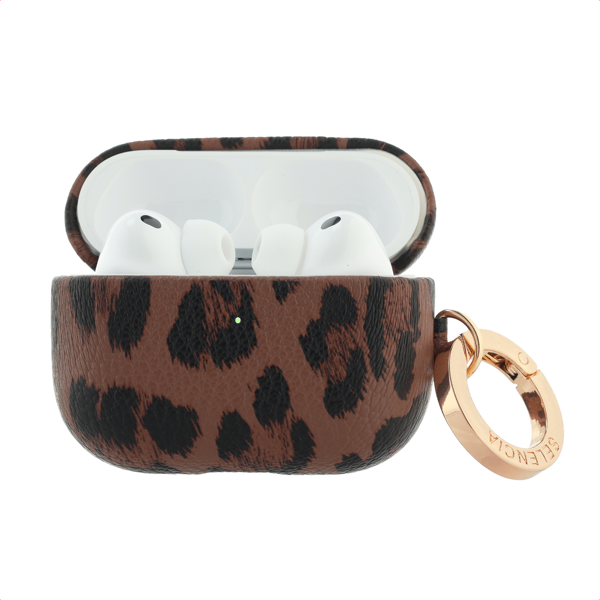 Selencia Sabi Hülle Panthermuster für das Apple Airpods Pro 3 - Mocha Brown