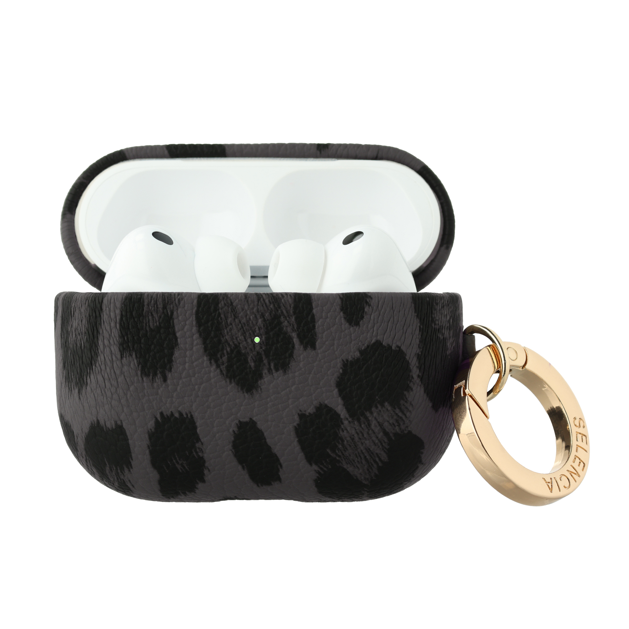 Selencia Sabi Hülle Panthermuster für das Apple Airpods Pro 3 - Midnight Black