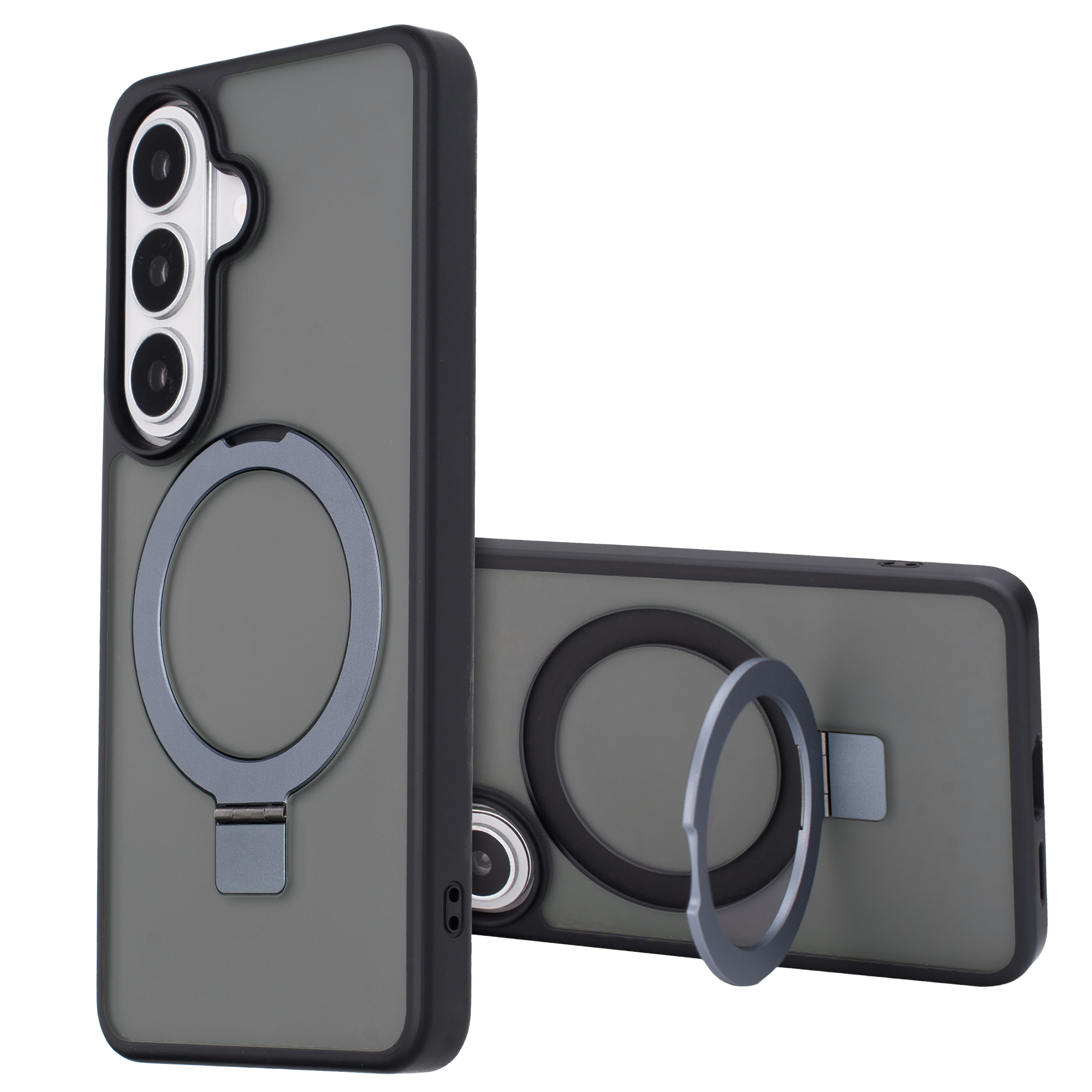 Accezz Ring Stand Backcover mit MagSafe für das Samsung Galaxy S26 - Schwarz