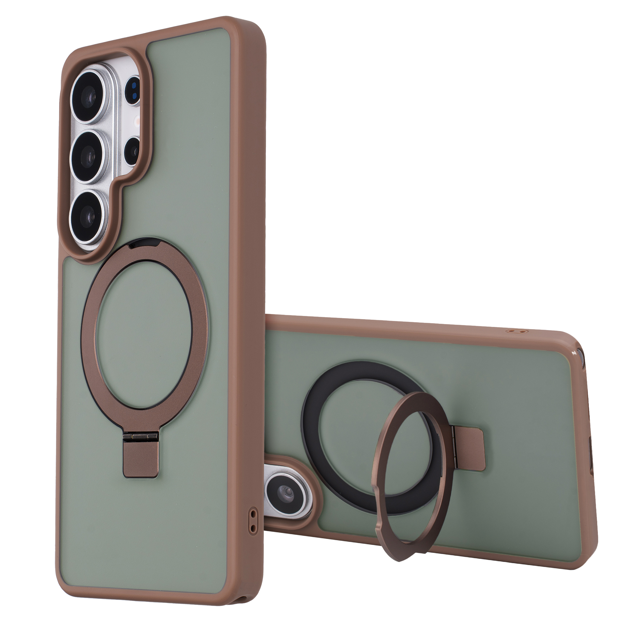Accezz Ring Stand Backcover mit MagSafe für das Samsung Galaxy S26 Ultra - Braun