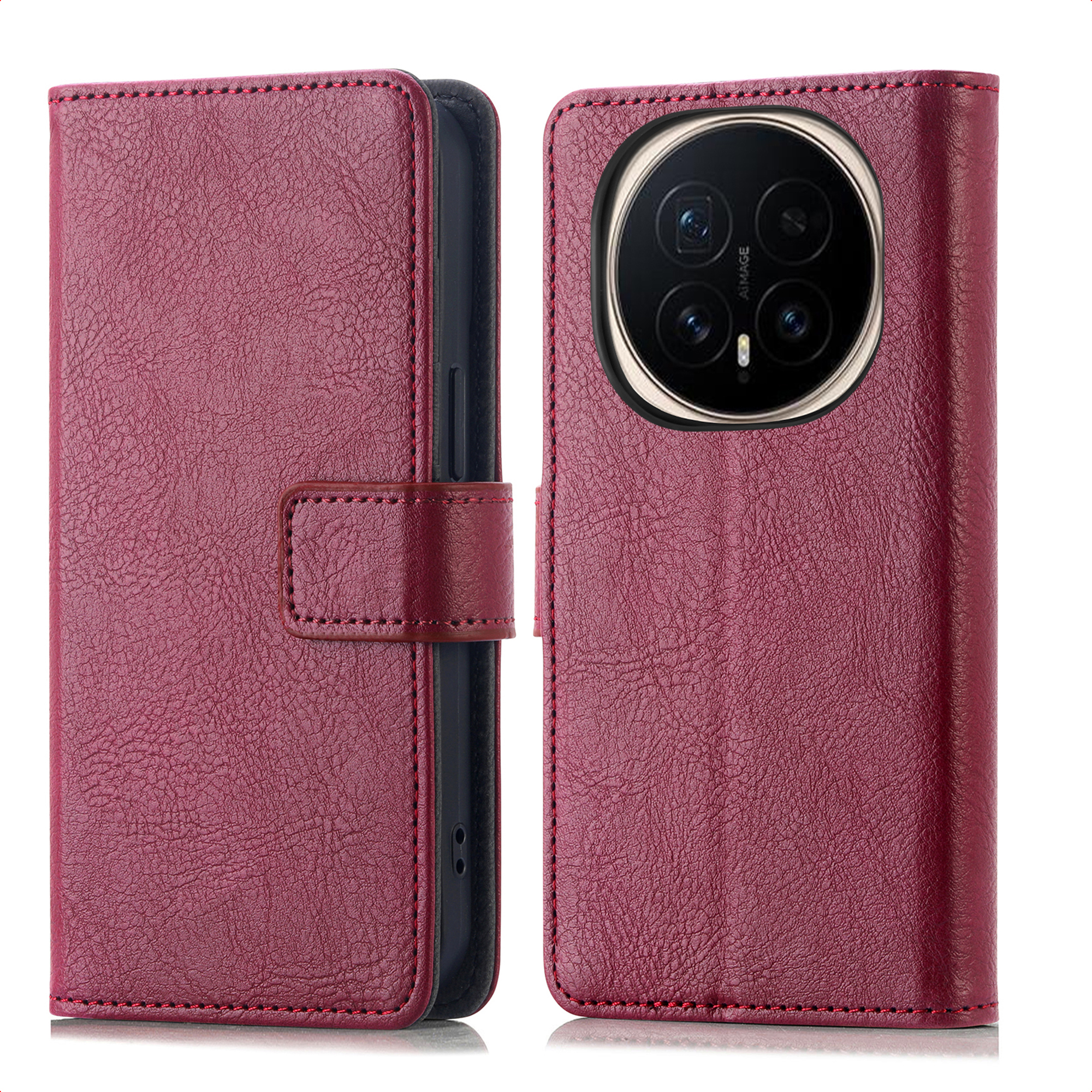 imoshion Luxuriöse Klapphülle für das Honor Magic8 Pro - Bordeaux