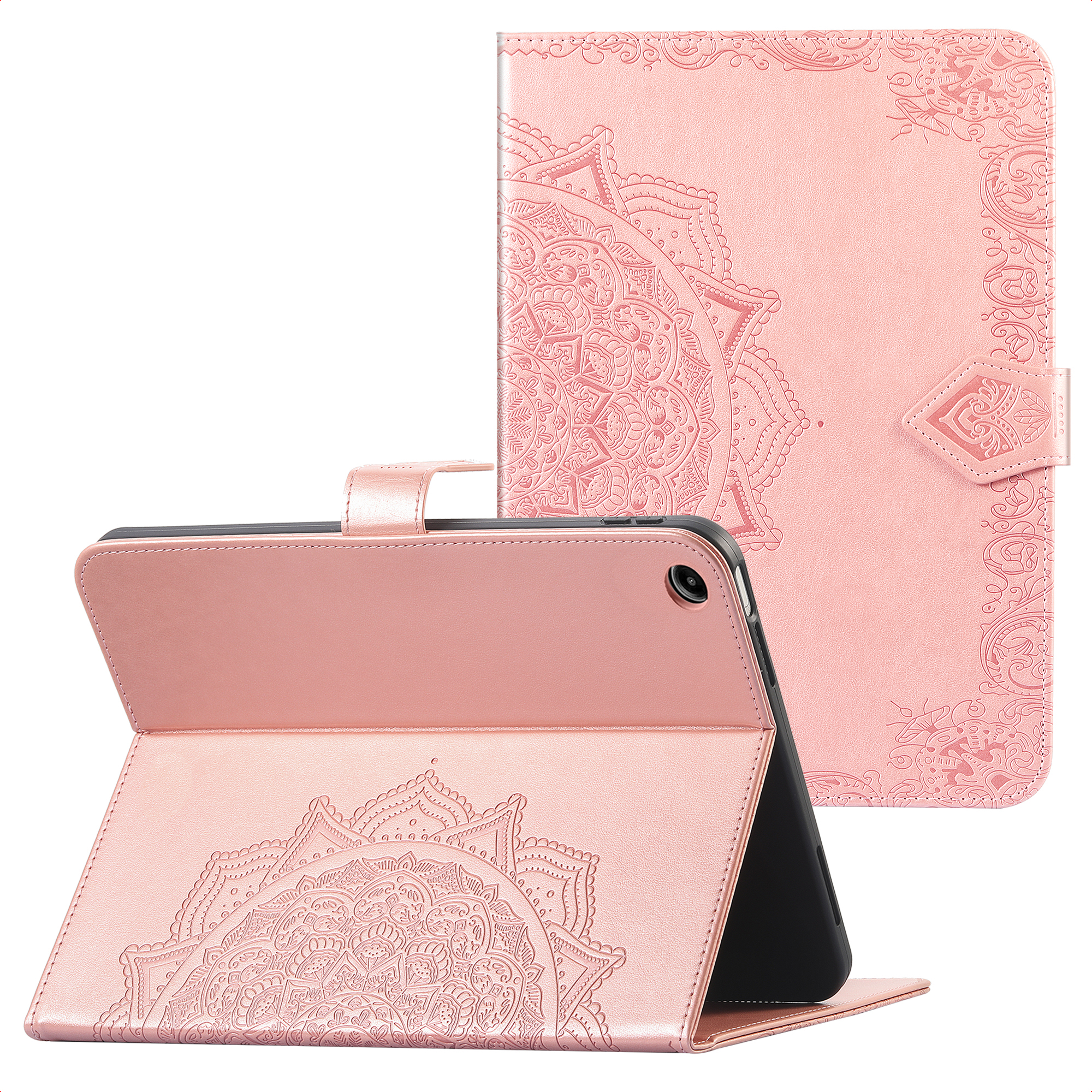 imoshion Mandala Klapphülle für das Samsung Galaxy Tab A11 Plus - Rose Gold
