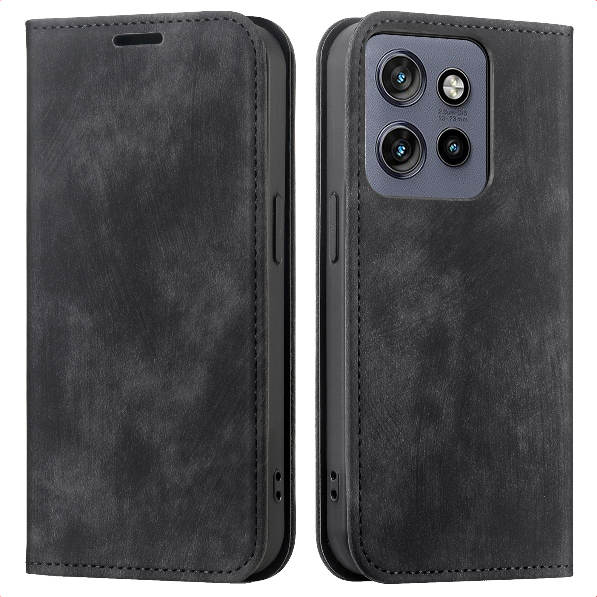 imoshion Slim Klapphülle für das Motorola Thinkphone 25 / Edge 50 Neo / Edge 60 Neo - Schwarz