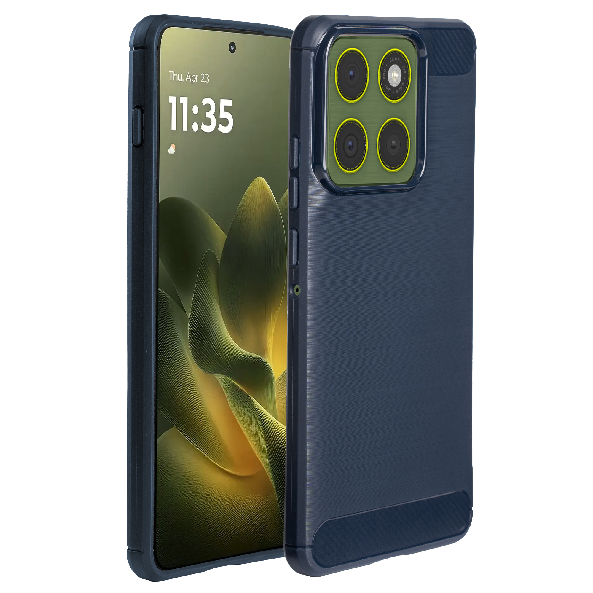 imoshion Brushed Back Cover für das Motorola Edge 70 - Dunkelblau