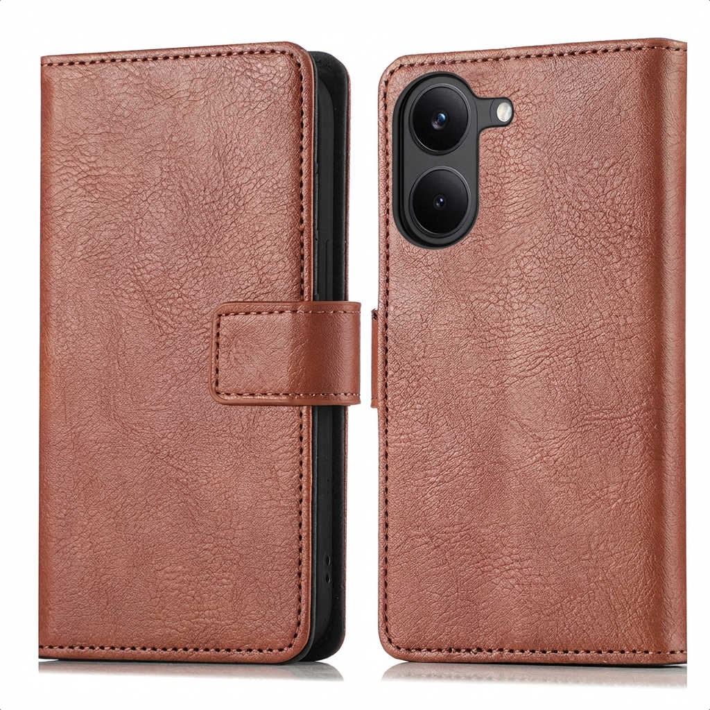 imoshion Luxuriöse Klapphülle für das Xiaomi Poco X8 Pro - Braun