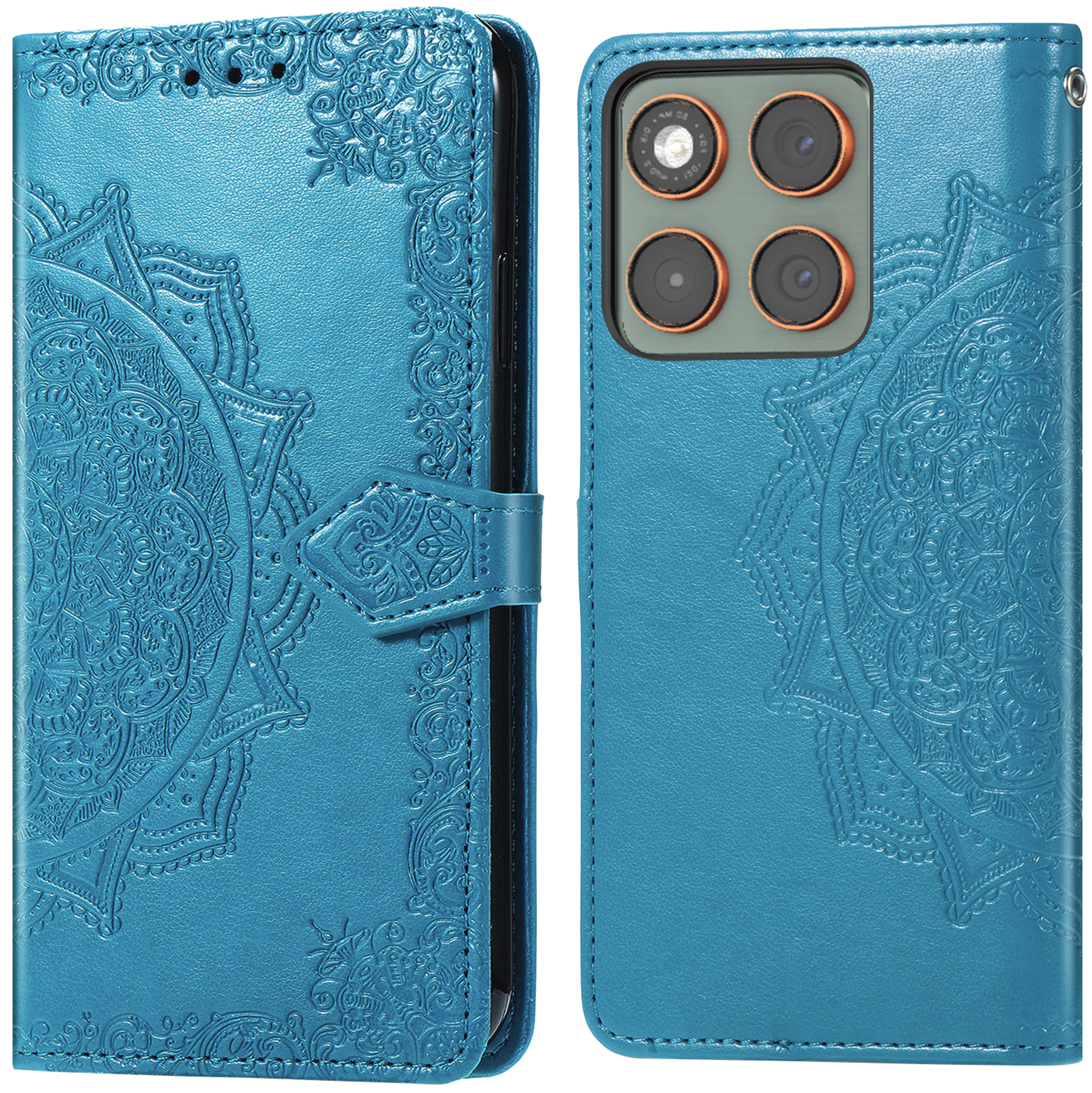 imoshion Mandala Klapphülle für das Motorola Edge 70 - Türkis