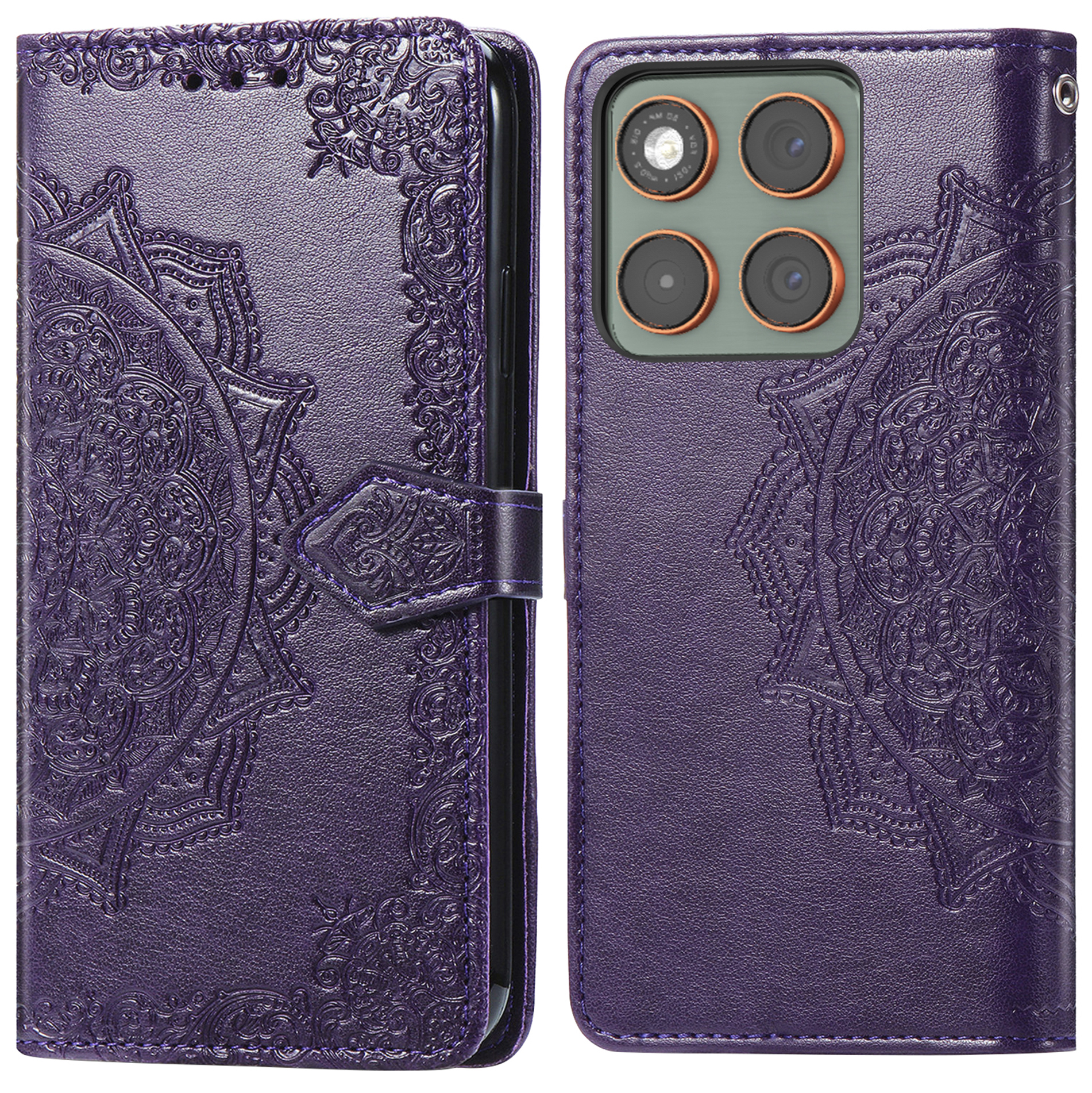 imoshion Mandala Klapphülle für das Motorola Edge 70 - Violett