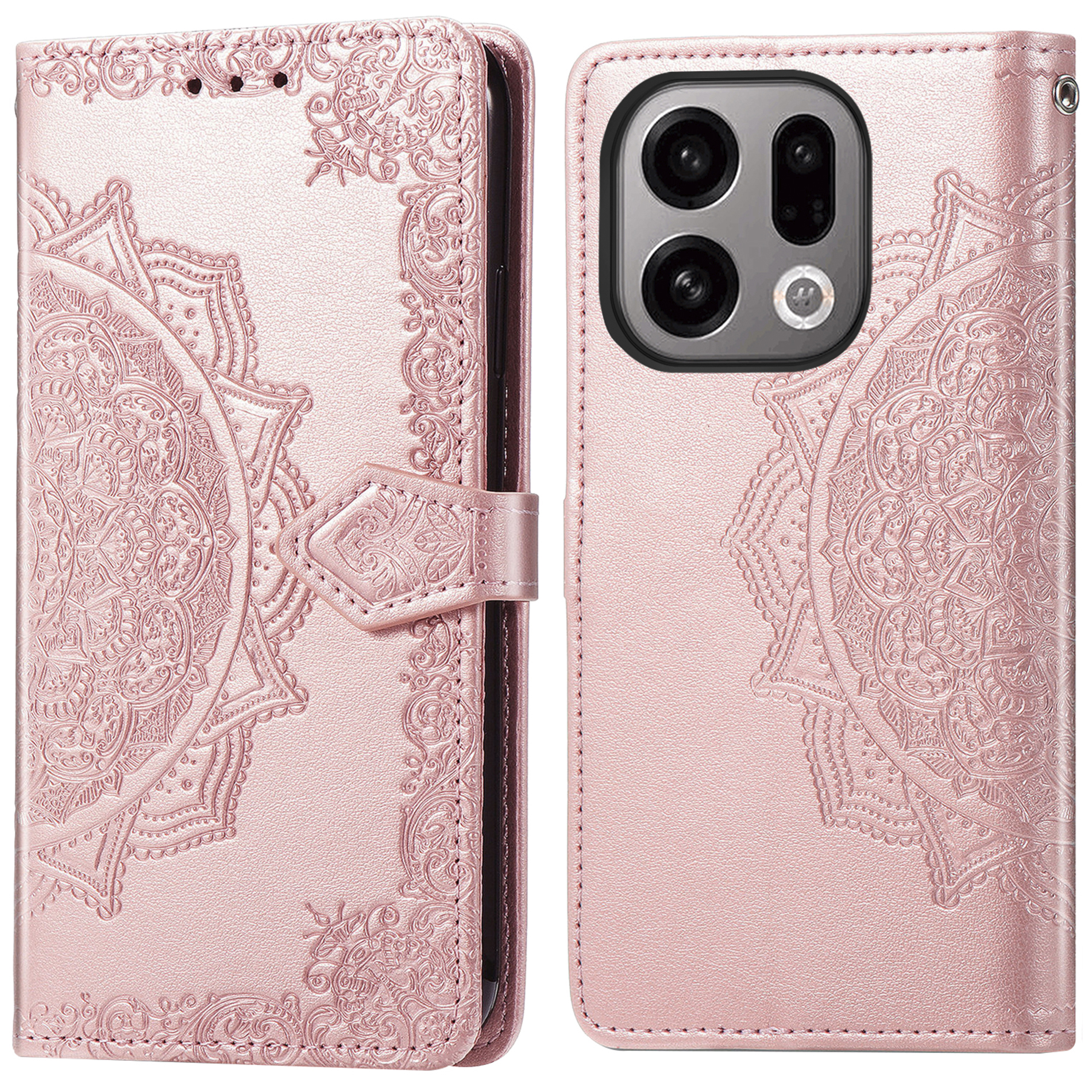 imoshion Mandala Klapphülle für das Oppo Find X9 - Rose Gold