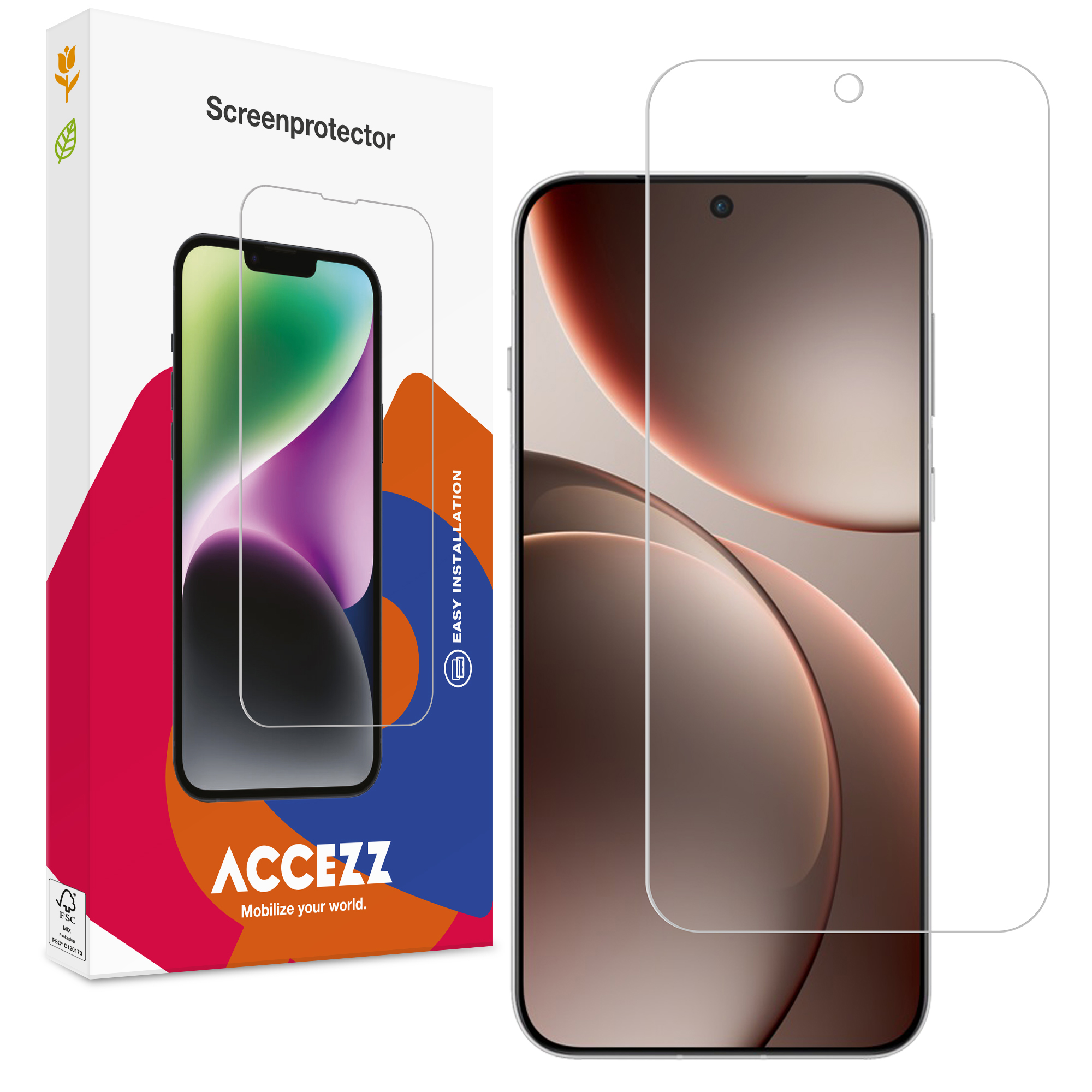 Accezz Screen Protector aus gehärtetem Glas für das Oppo Find X9