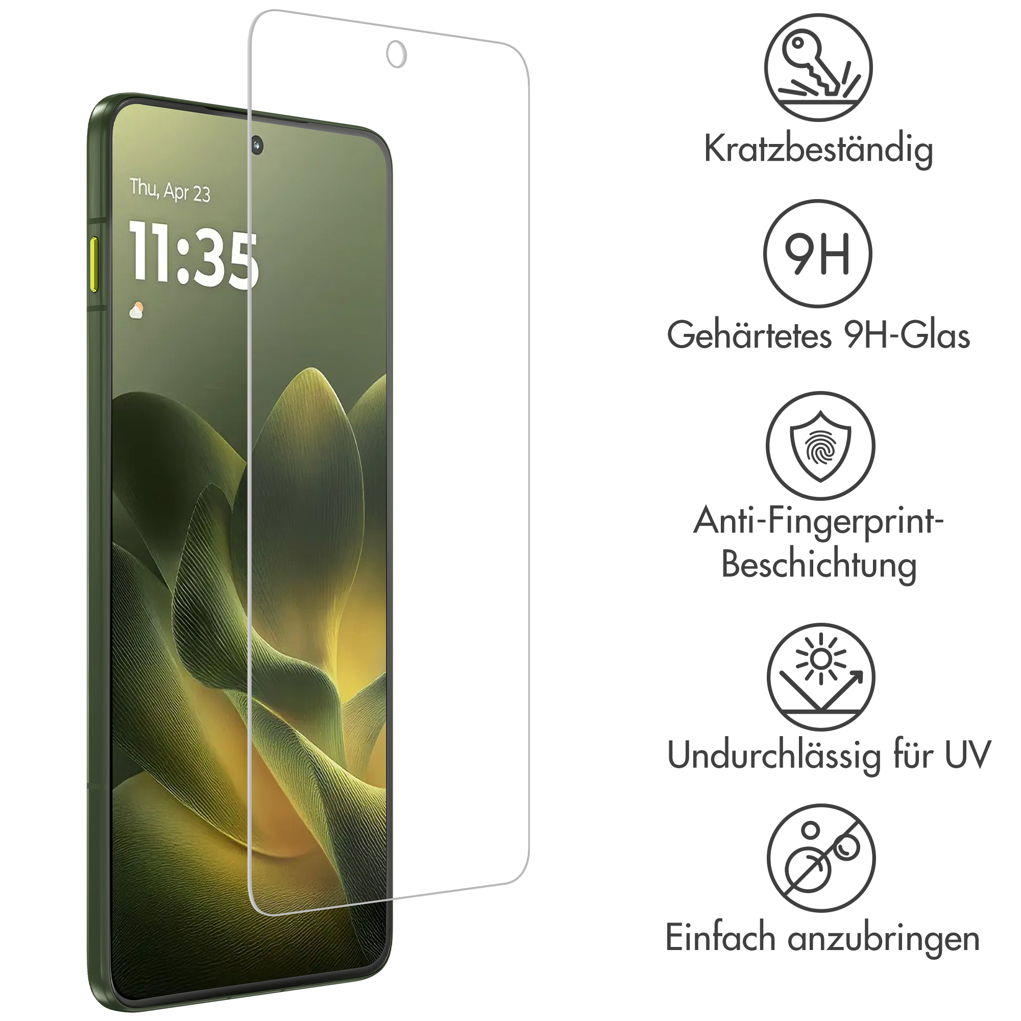 Accezz Screen Protector aus gehärtetem Glas für das Motorola Edge 70