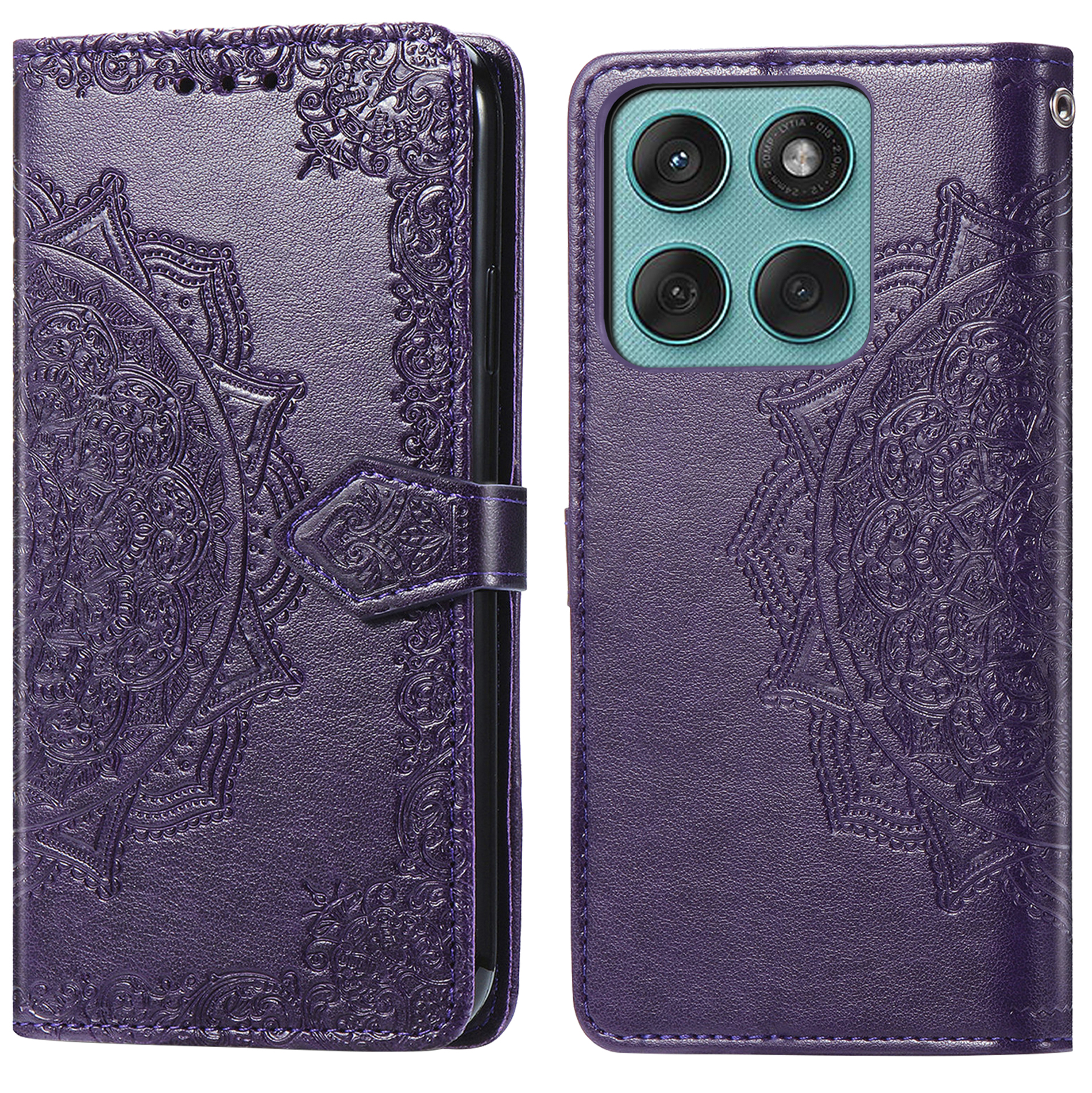 imoshion Mandala Klapphülle für das Motorola Moto G57 Power - Violett