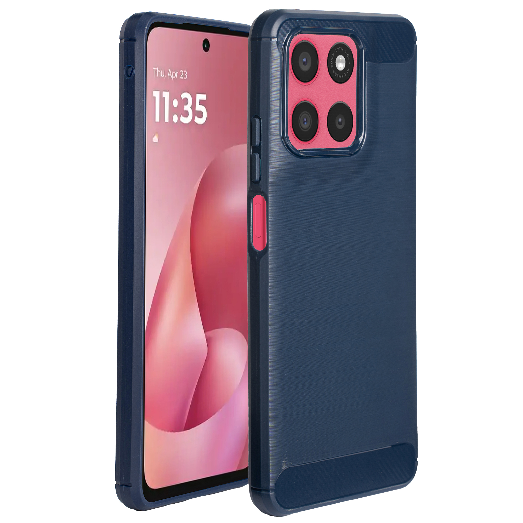 imoshion Brushed Back Cover für das Motorola Moto G57 Power - Dunkelblau