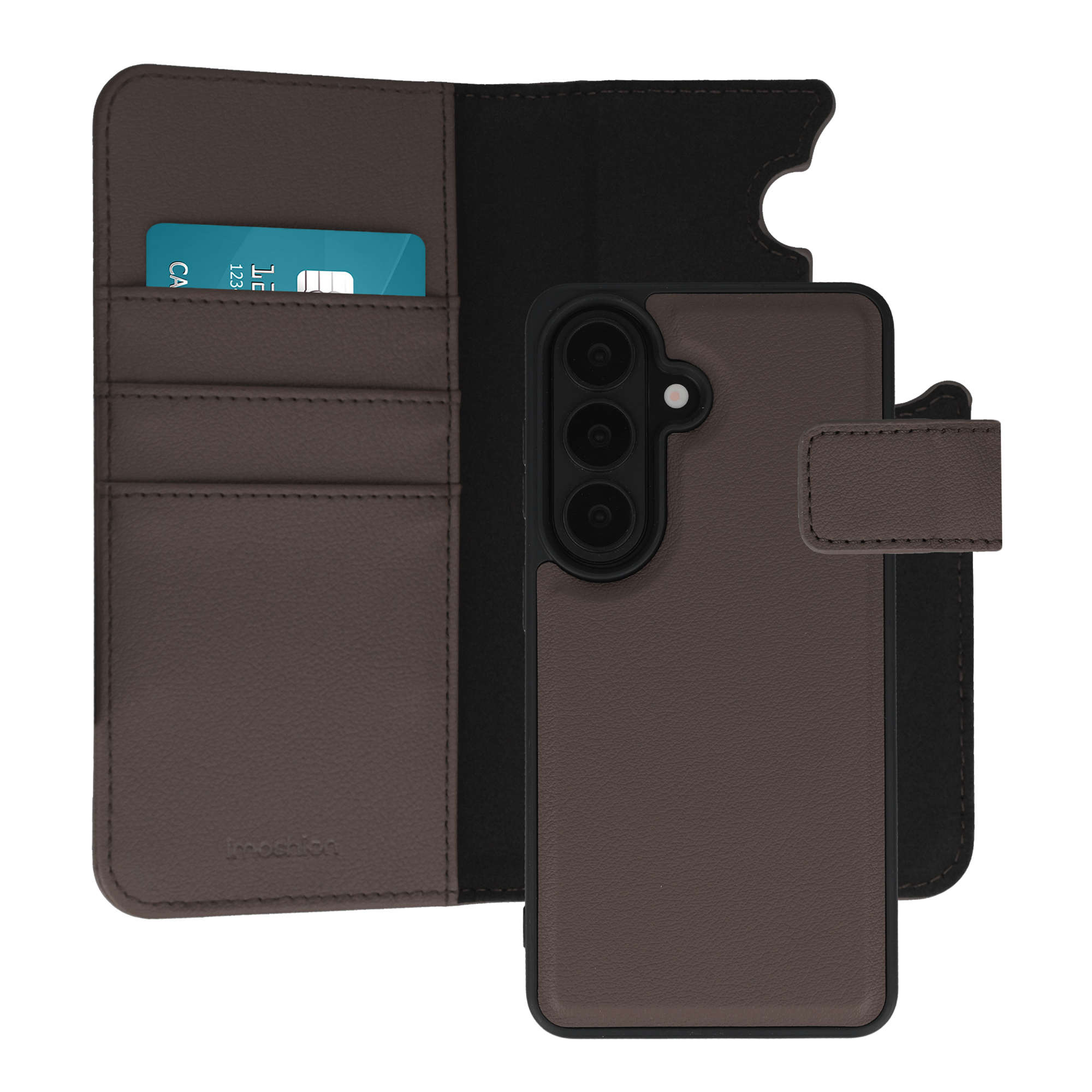 imoshion Herausnehmbare 2-in-1 Luxus-Bookcase für das Samsung Galaxy S26 - Braun